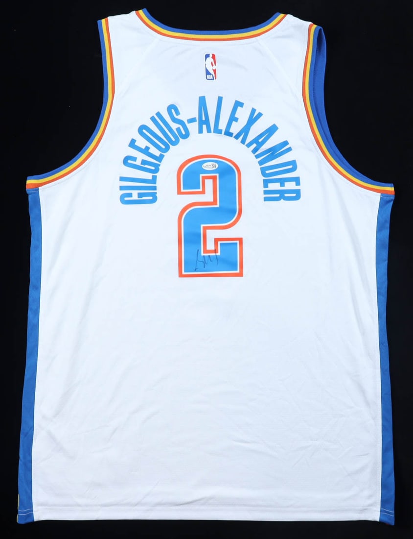 SHAI GILGEOUS ALEXANDER SIGNED OKLAHOMA CITY THUNDER BASKETBALL JERSEY - JSA COA: Prices are in Canadian dollars