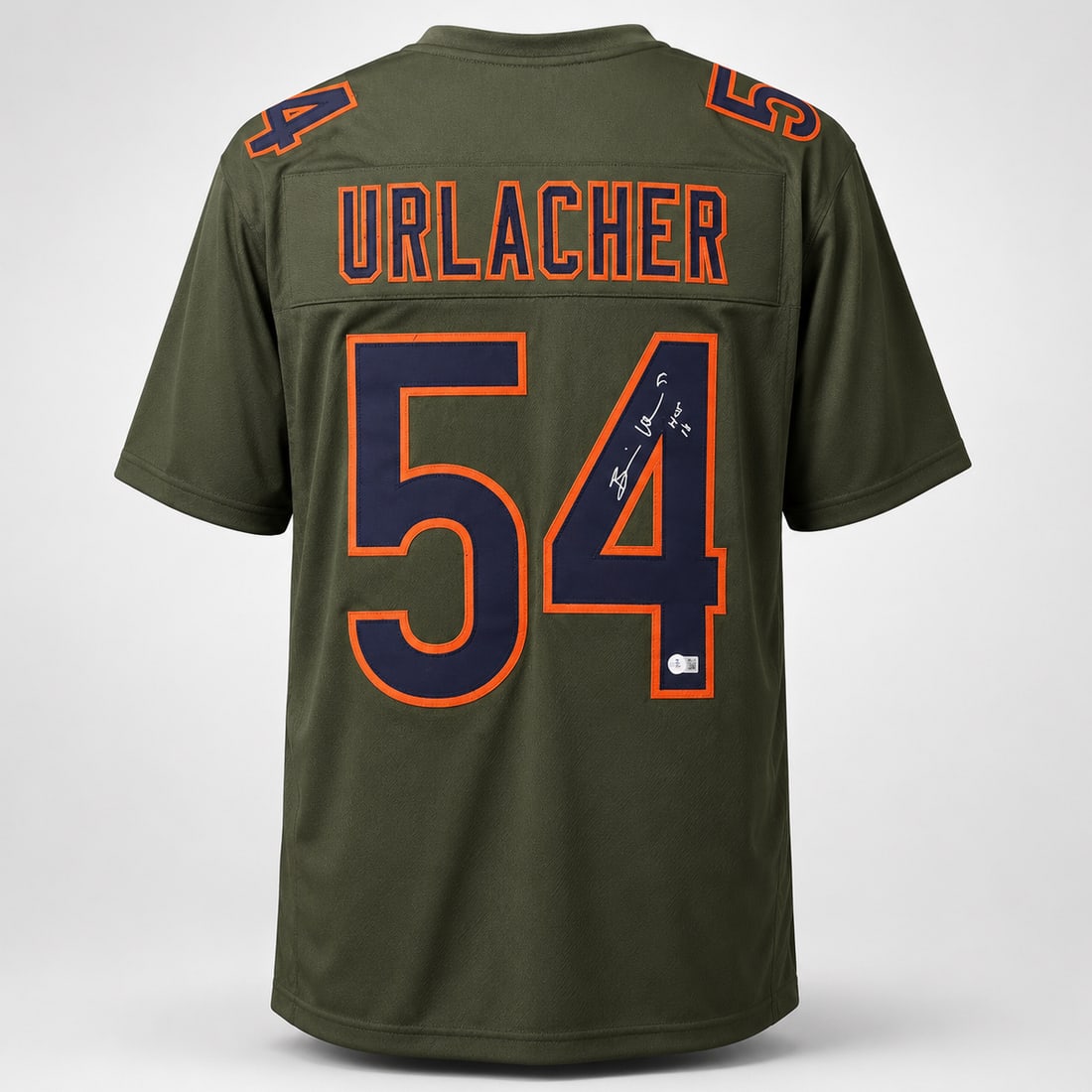 BRIAN URLACHER SIGNED FOOTBALL JERSEY - BECKETT COA: Prices are in Canadian dollars