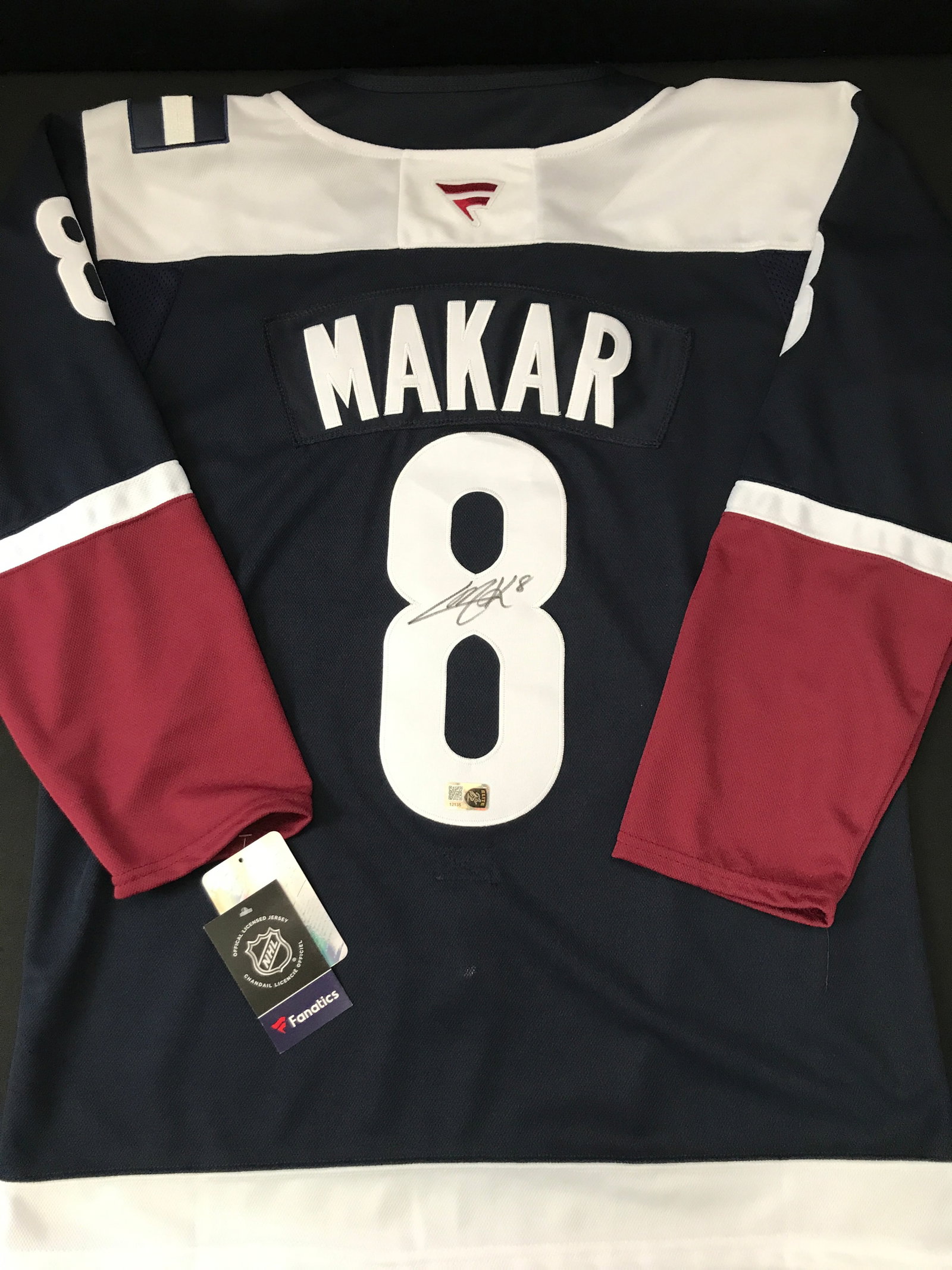 CALE MAKAR SIGNED COLORADO AVALANCHE CUSTOM HOCKEY JERSEY - ELITE COA: Prices are in Canadian dollars