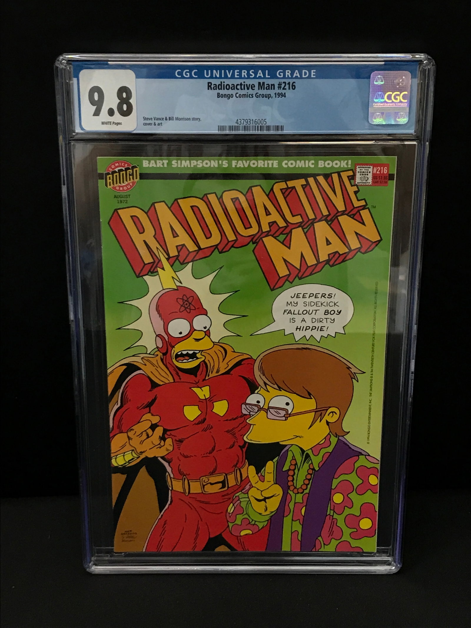 RADIOACTIVE MAN #216 BY BONGO COMICS - CGC GRADE 9.8: Prices are in Canadian dollars