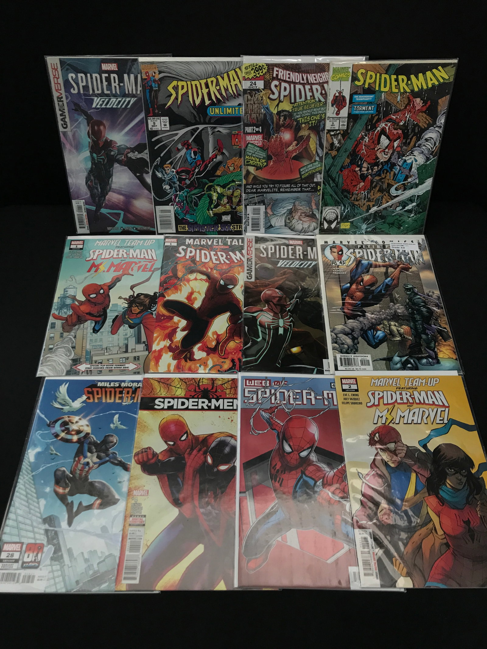 LOT OF 12 SPIDERMAN COMICS - MARVEL COMICS: Prices are in Canadian dollars