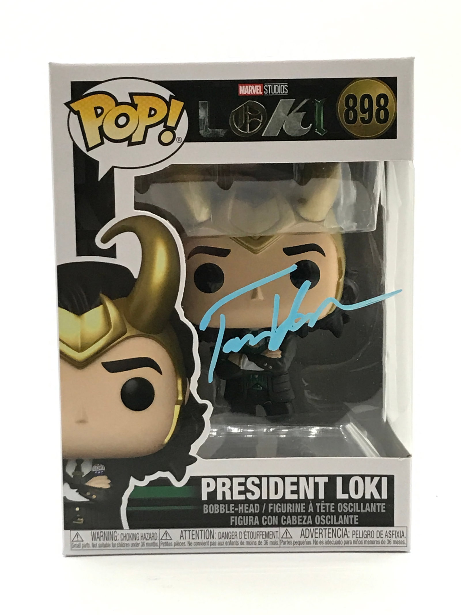 TOM HIDDLESTON SIGNED LOKI FUNKO POP - KB COA: Prices are in Canadian dollars