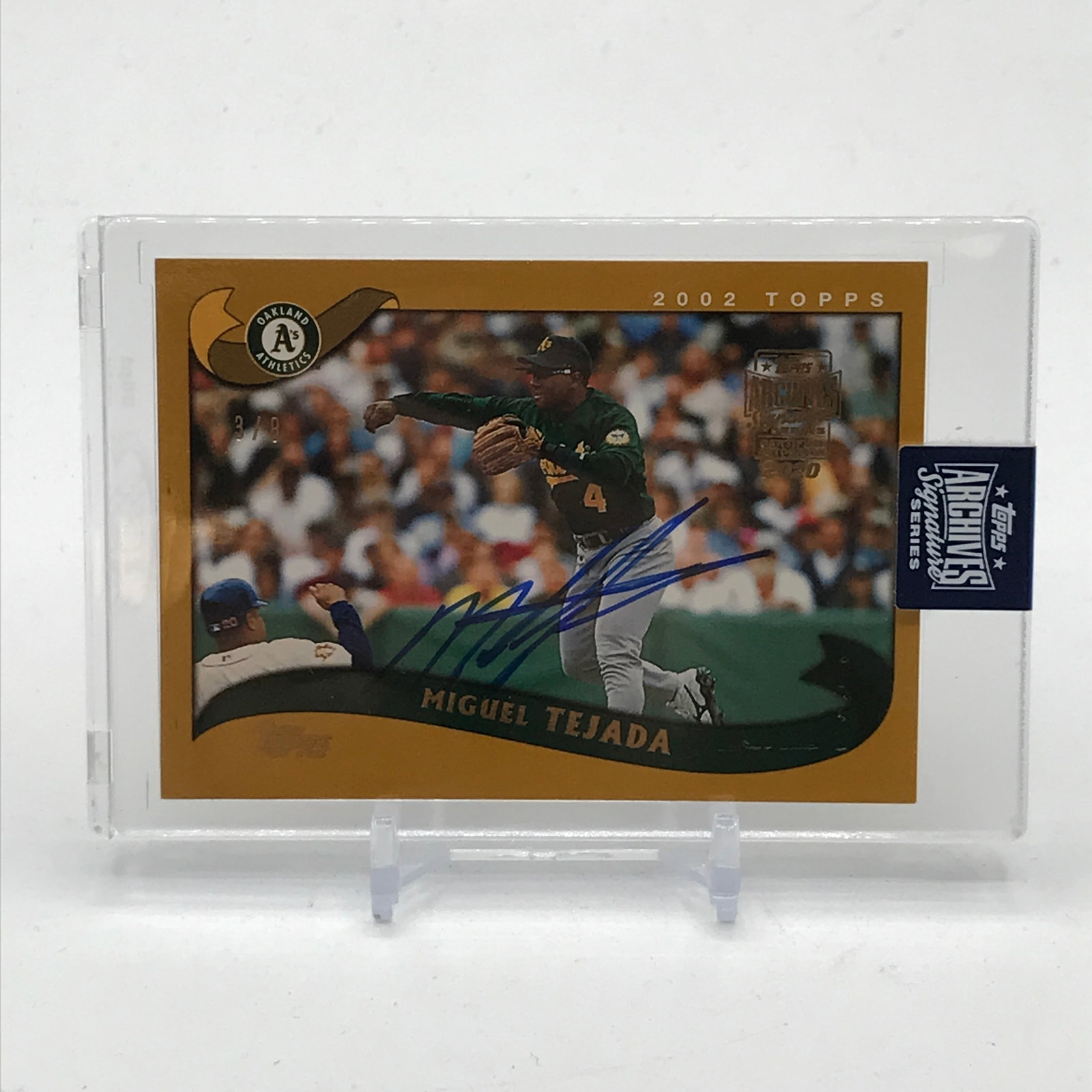 TOPPS SIGNATURE ARCHIVE SERIES MIGUEL TEJADA SIGNED BASEBALL CARD 3/8: Prices are in Canadian dollars