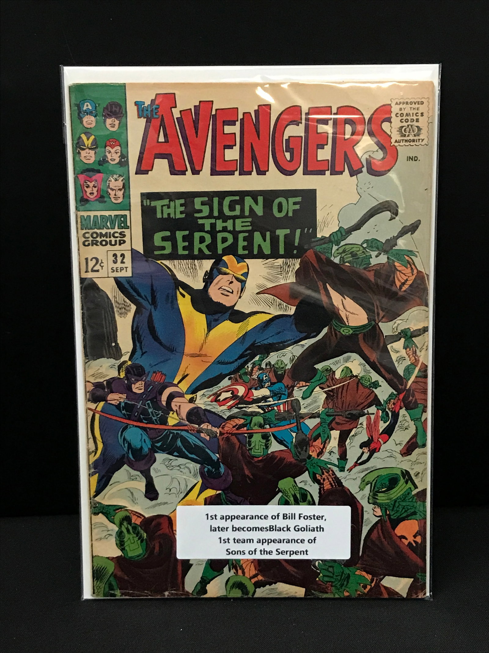 THE AVENGERS #32 1ST APP BILL FOSTER WHO BECOME BLACK GOLIATH - MARVEL COMICS: Prices are in Canadian dollars