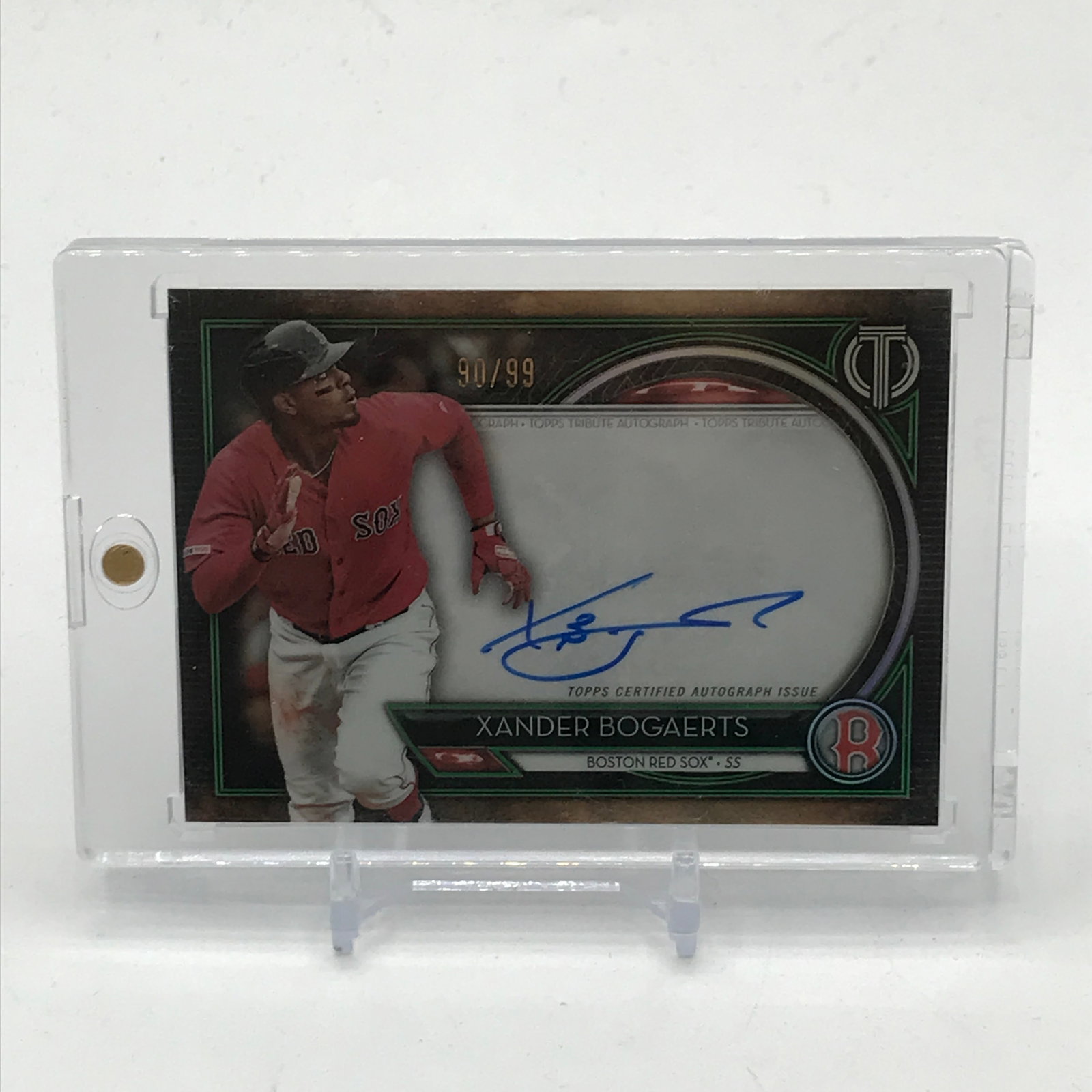 2020 TOPPS TRIBUTE BASEBALL XANDER BOGAERTS SIGNED TRADING CARD 90/99: Prices are in Canadian dollars