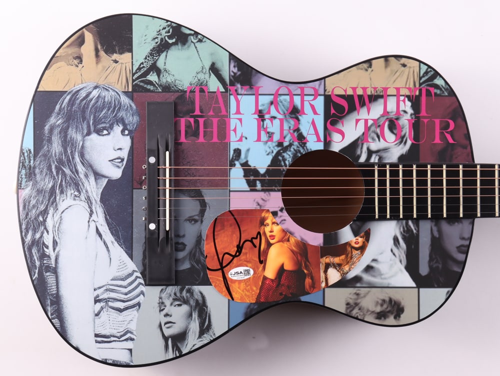 TAYLOR SWIFT SIGNED ACOUSTIC GUITAR - JSA COA: Prices are in Canadian dollars