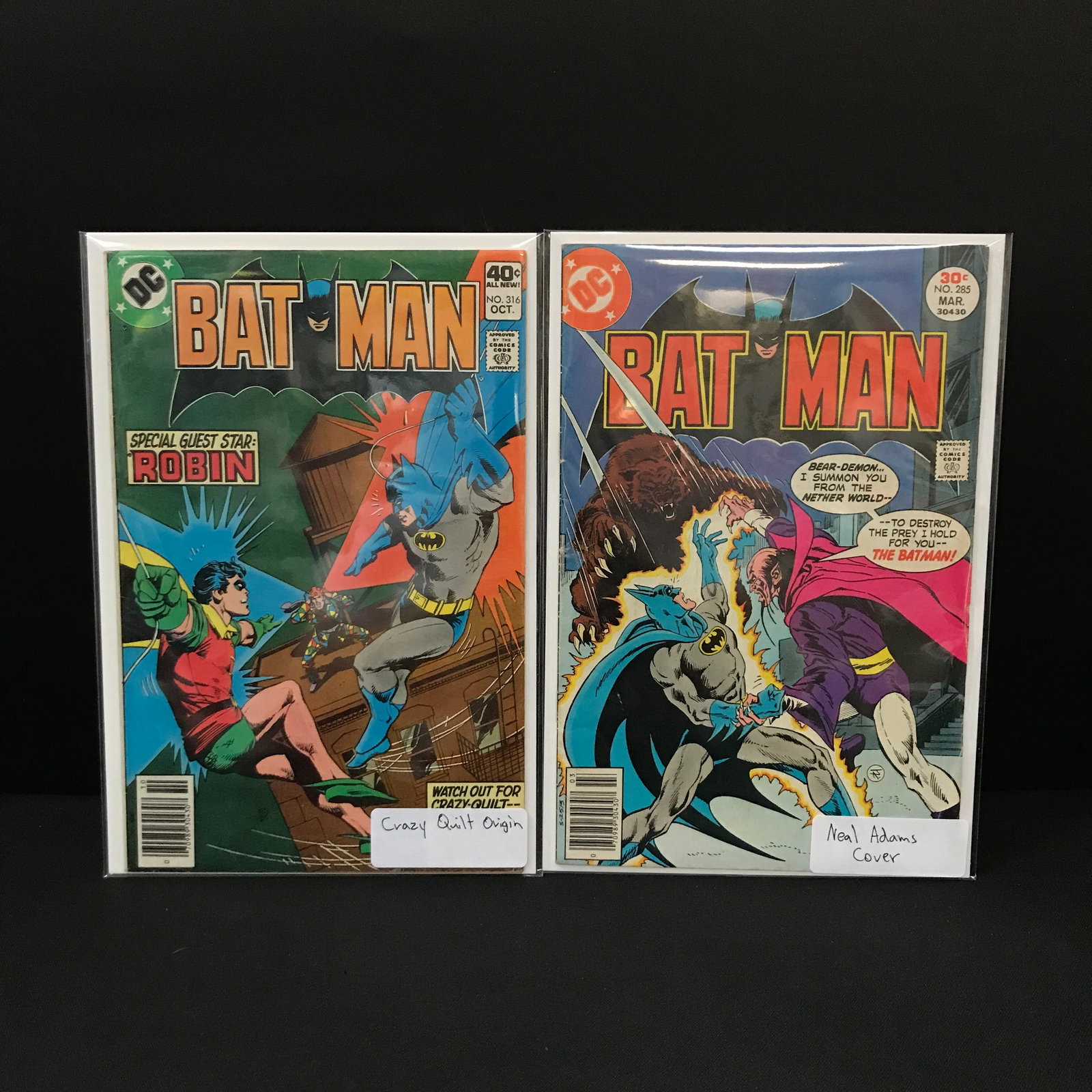 LOT OF 2 BATMAN - DC COMICS: Prices are in Canadian dollars