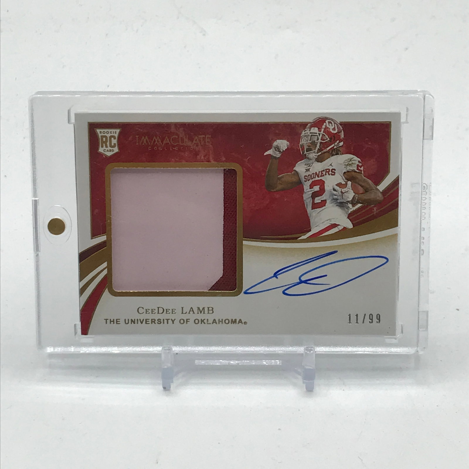 2020 PANINI IMMACULATE COLLECTION COLLEGIATE CEEDEE LAMB SIGNED PATCH ROOKIE TRADING CARD 11/99: Prices are in Canadian dollars