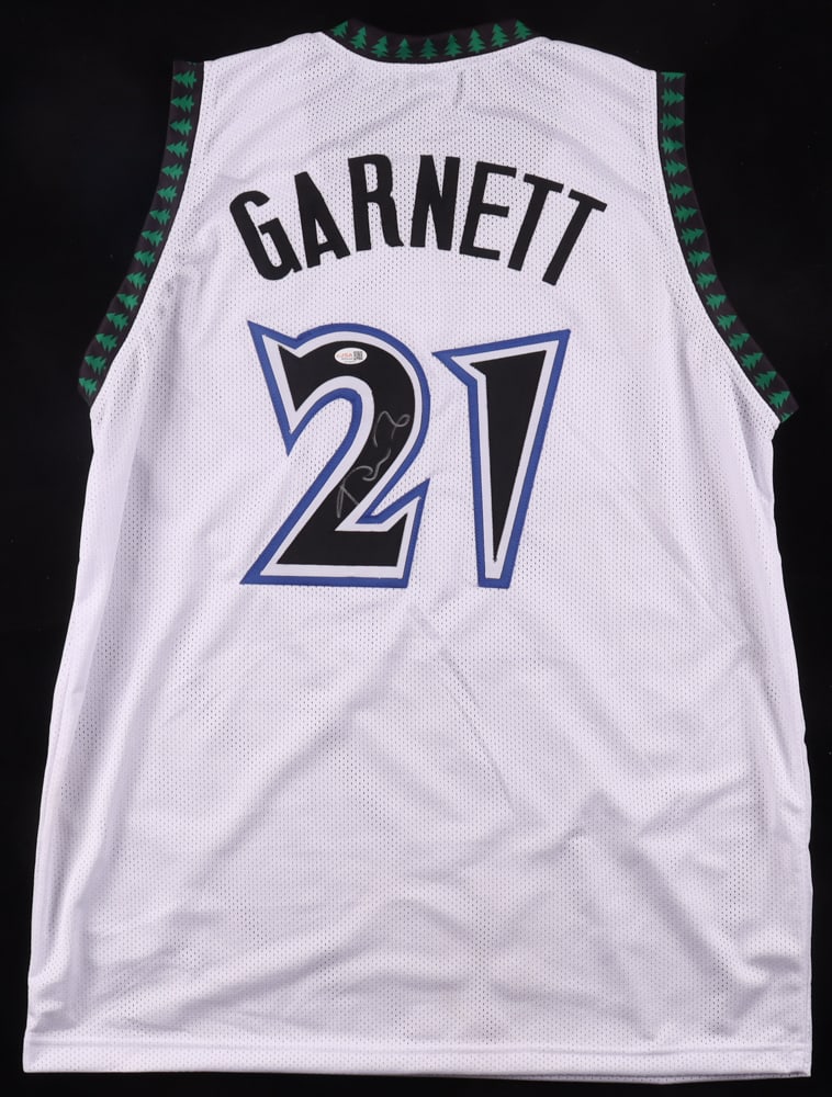KEVIN GARNETT SIGNED MINNESOTA TIMBERWOLVES JERSEY - JSA COA: Prices are in Canadian dollars