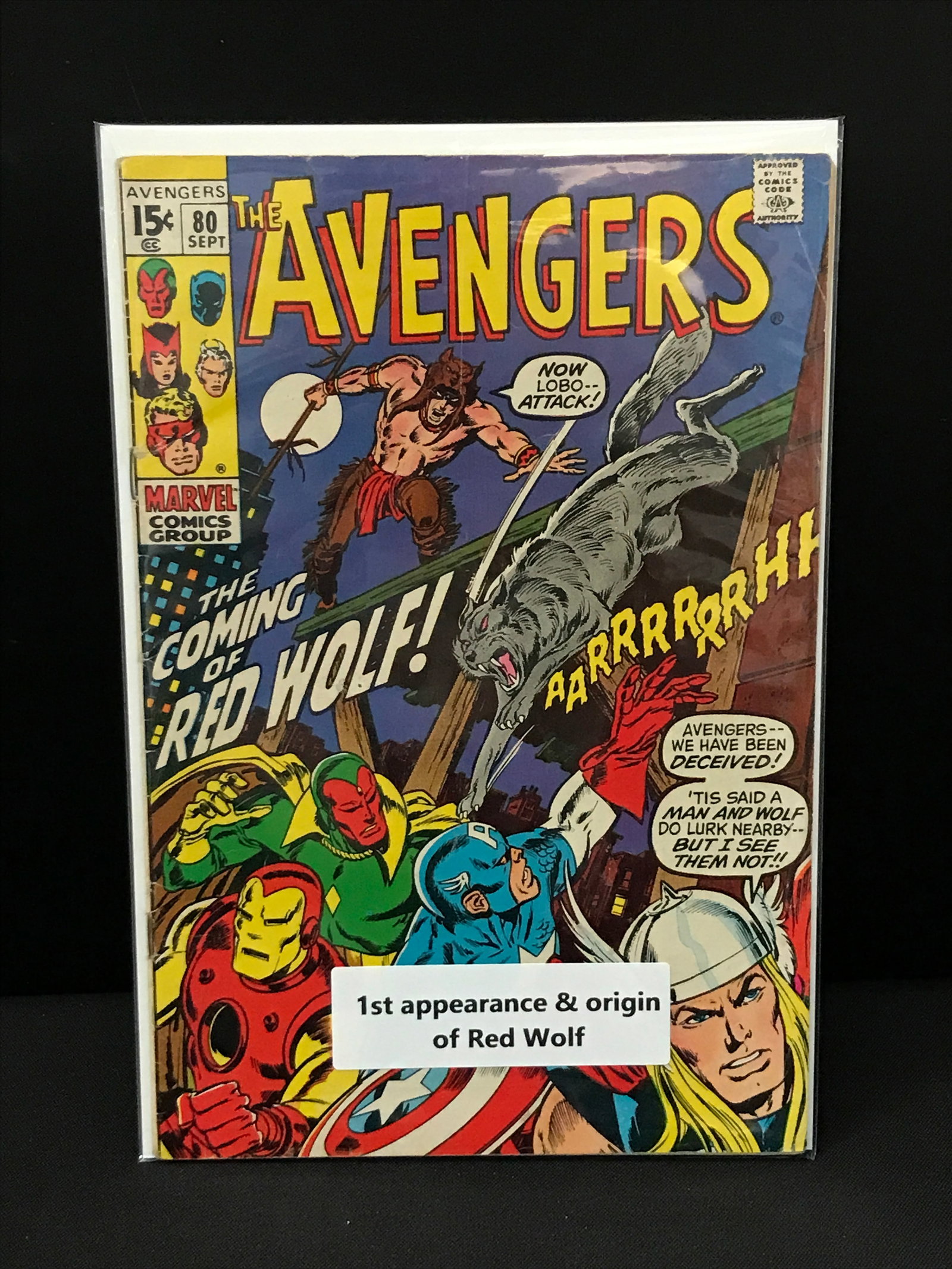 THE AVENGERS #80 1ST APP & ORIGIN OF THE RED WOLF - MARVEL COMICS: Prices are in Canadian dollars
