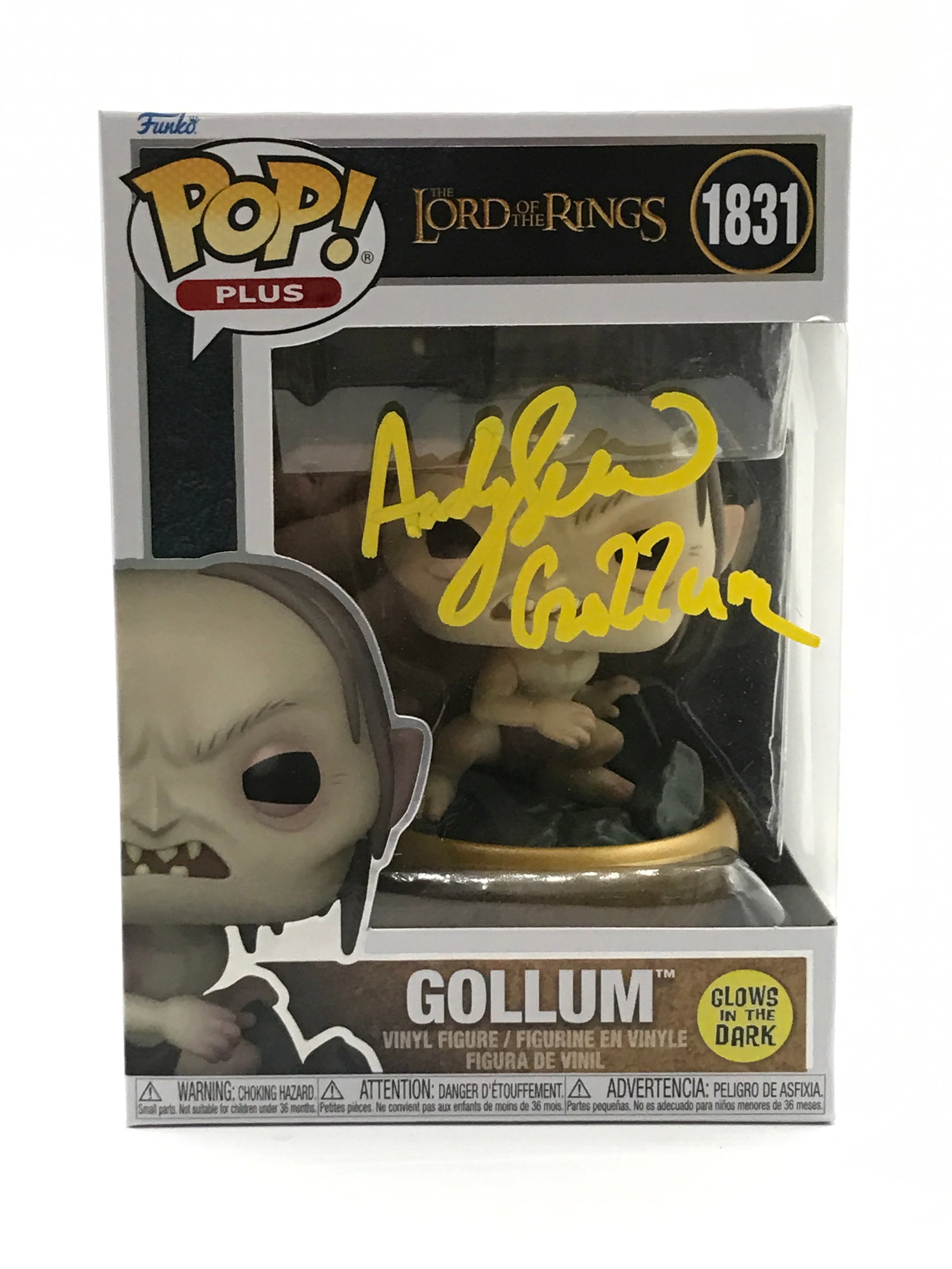 ANDY SERKIS SIGNED GOLLUM LORD OF THE RINGS FUNKO POP - WWOC COA: Prices are in Canadian dollars