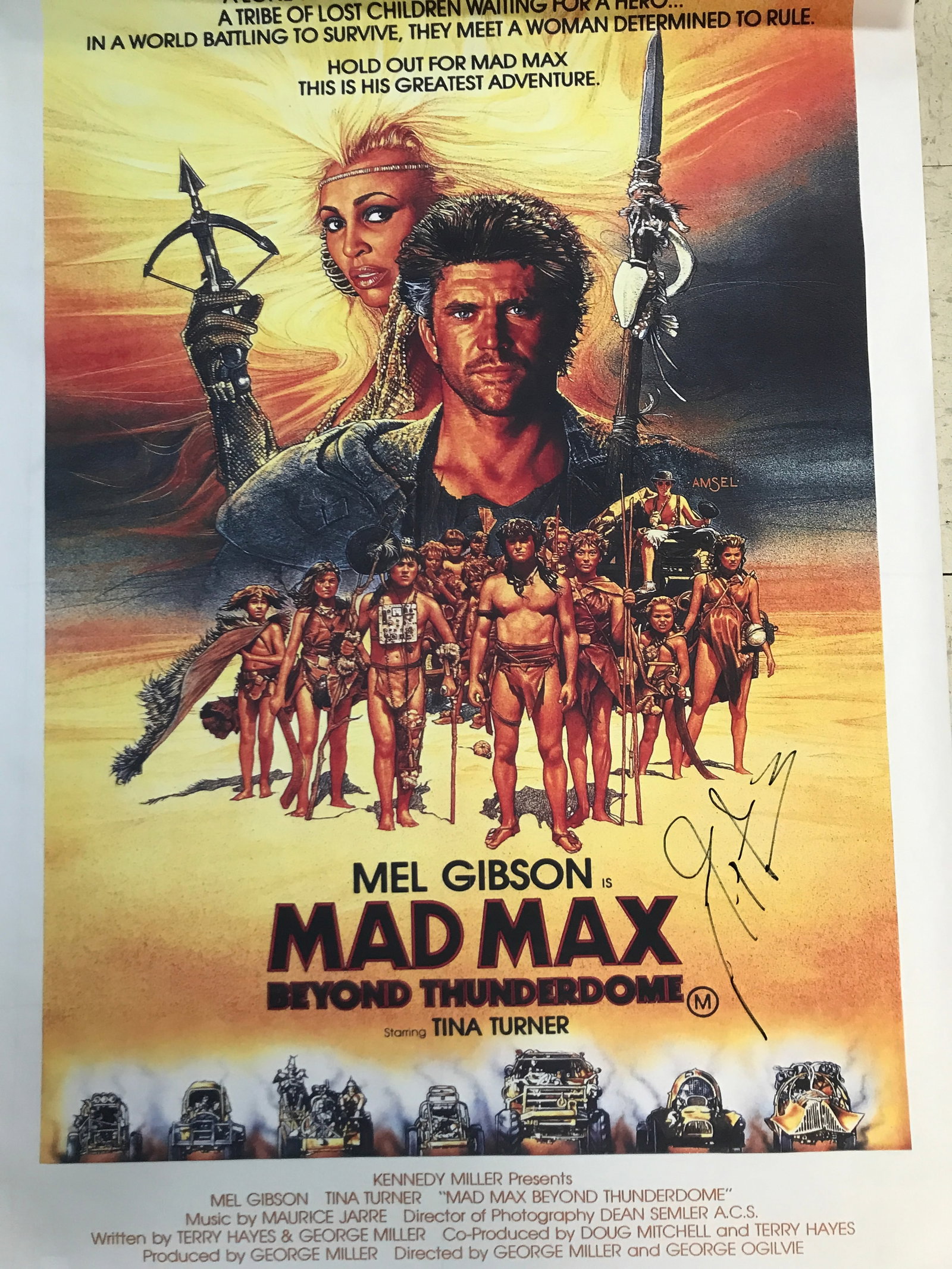 MEL GIBSON SIGNED MAD MAX 24 X 36 MOVIE POSTER - WWOC COA: Prices are in Canadian dollars