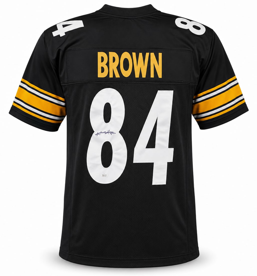 ANTONIO BROWN SIGNED FOOTBALL JERSEY - JSA COA: Prices are in Canadian dollars