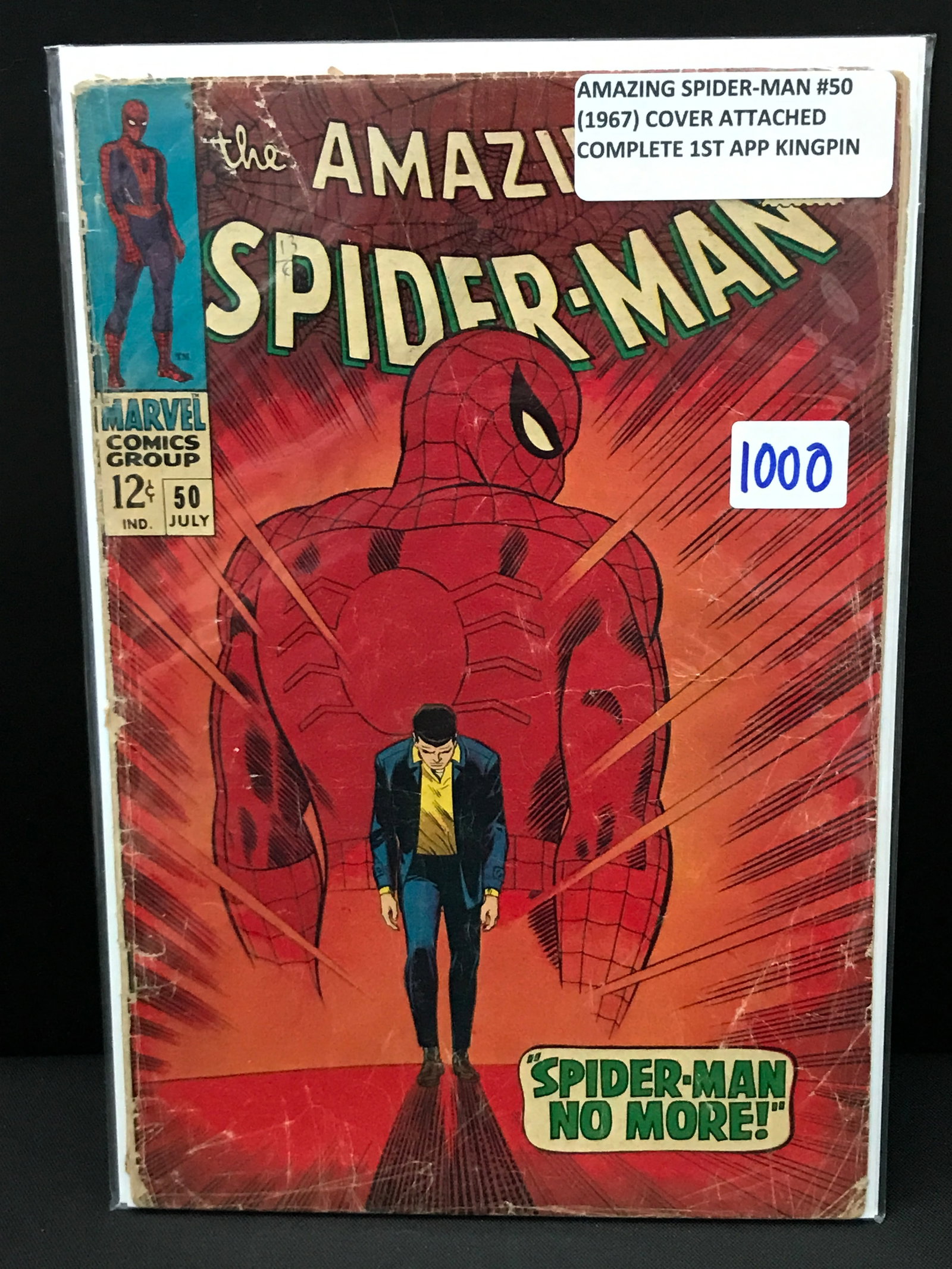 BIG KEY THE AMAZING SPIDERMAN NO.50 (1967) 1ST APP KINGPIN - MARVEL COMICS (1 of 1)