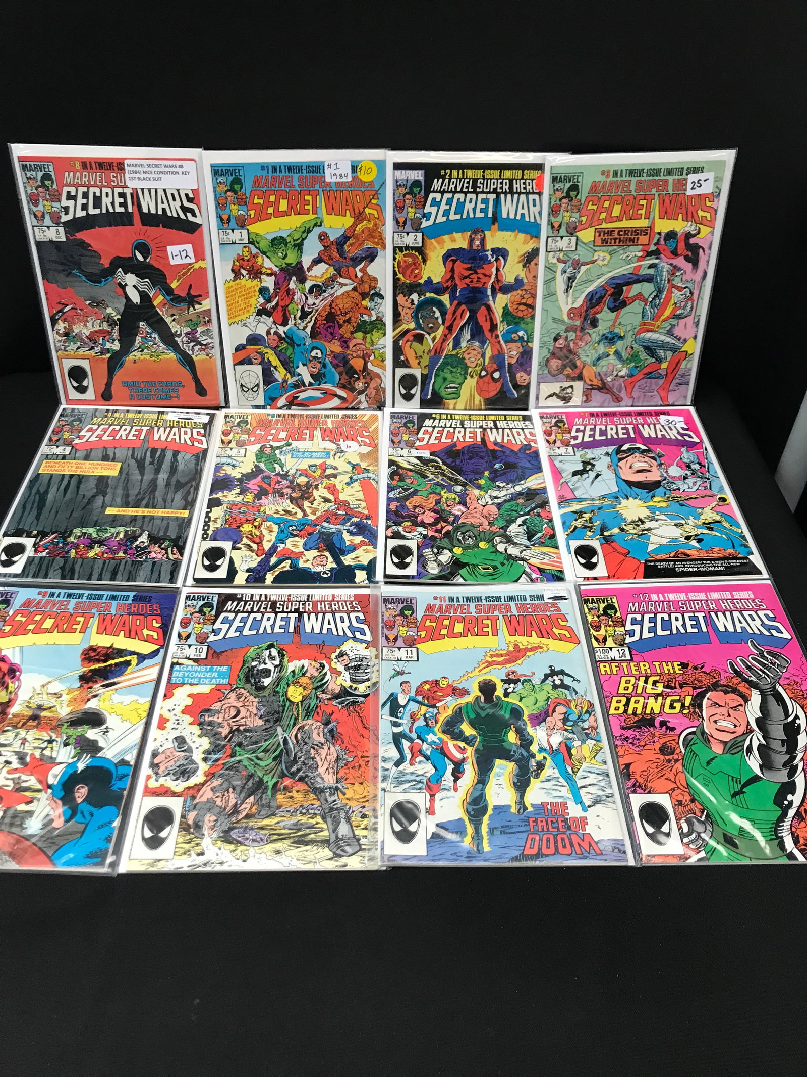 LOT OF 12 MARVEL SECRET WARS COMICS #1 - #12 - MARVEL COMICS (1 of 2)