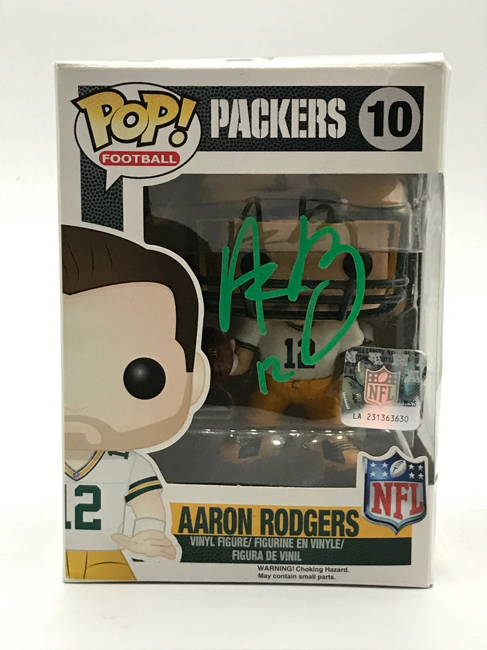 AARON RODGERS SIGNED FUNKO POP - ACE COA: Prices are in Canadian dollars