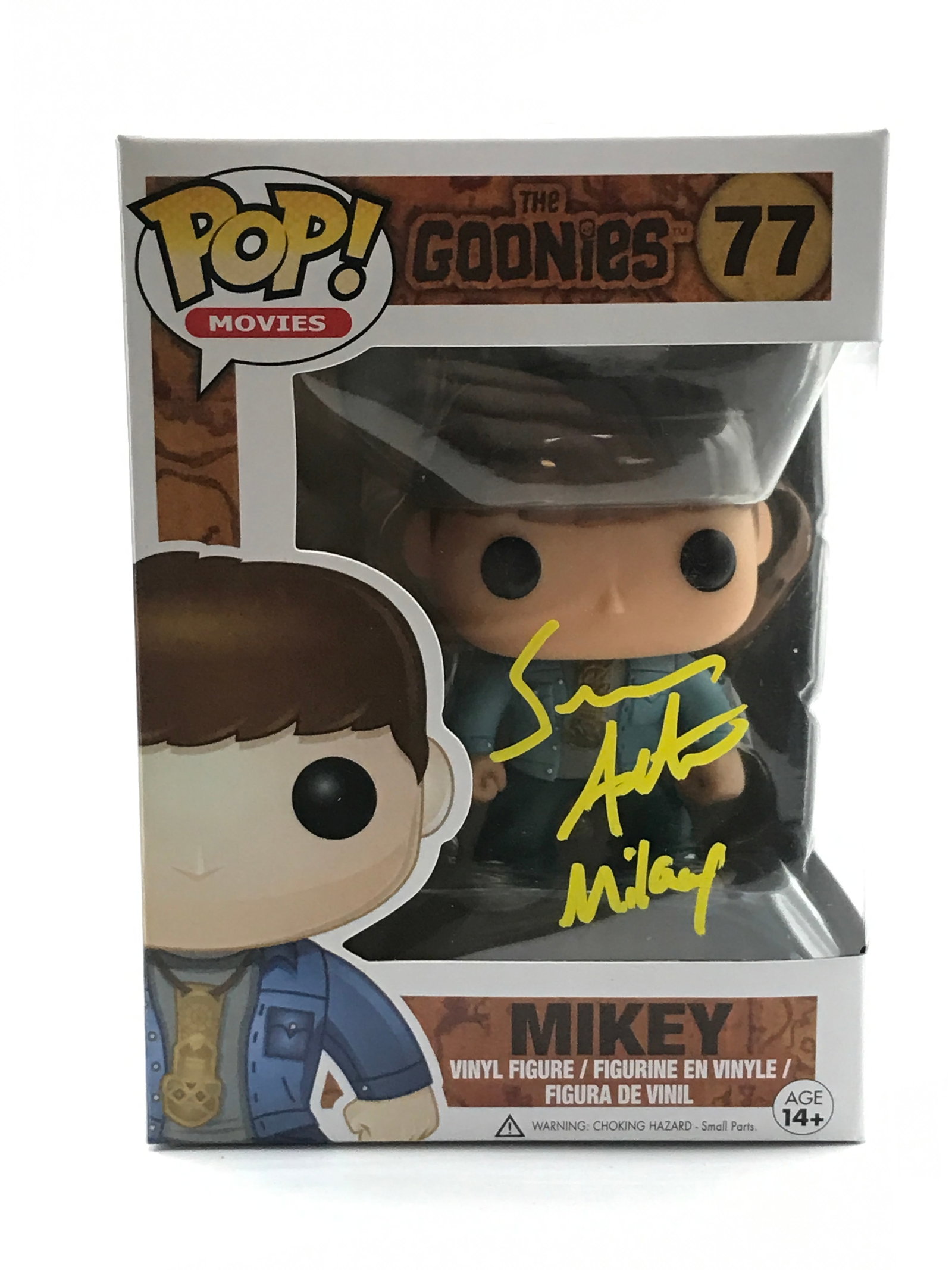 SEAN ASTIN SIGNED AND INSCRIBED MIKEY GOONIES FUNKO POP - WWOC COA: Prices are in Canadian dollars