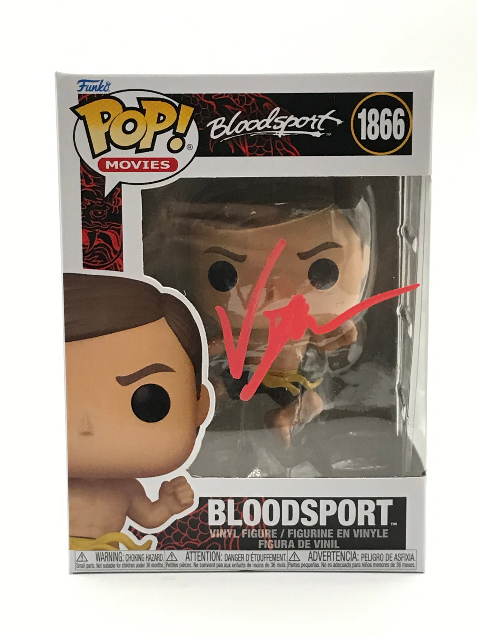 JEAN CLAUDE VAN DAMN SIGNED BLOODSPORT FUNKO POP - HOLLYWOOD COA: Prices are in Canadian dollars
