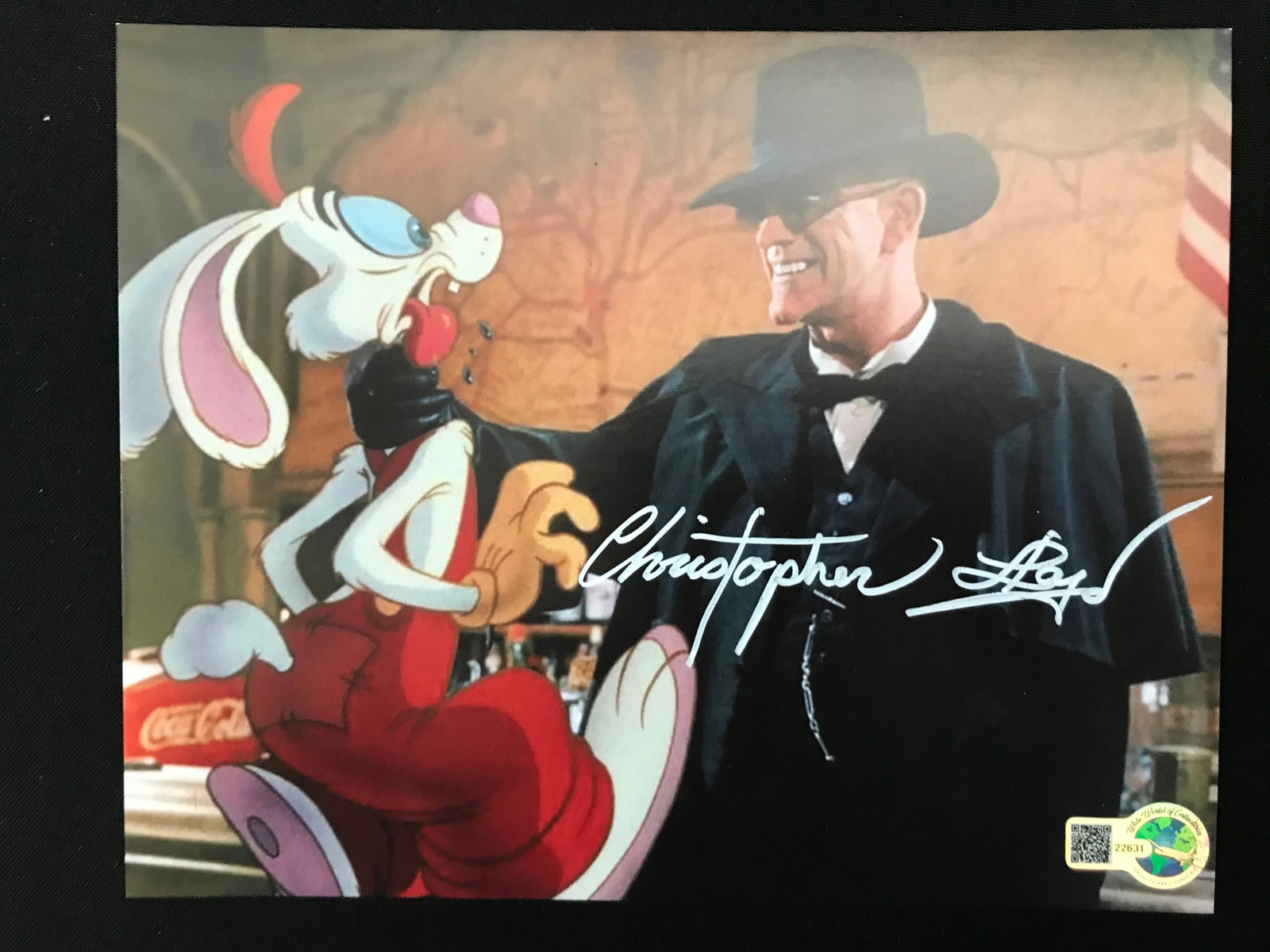 CHRISTOPHER LLOYD SIGNED WHO FRAMED RODGER RABBIT 8X10 - WWOC COA: Prices are in Canadian dollars