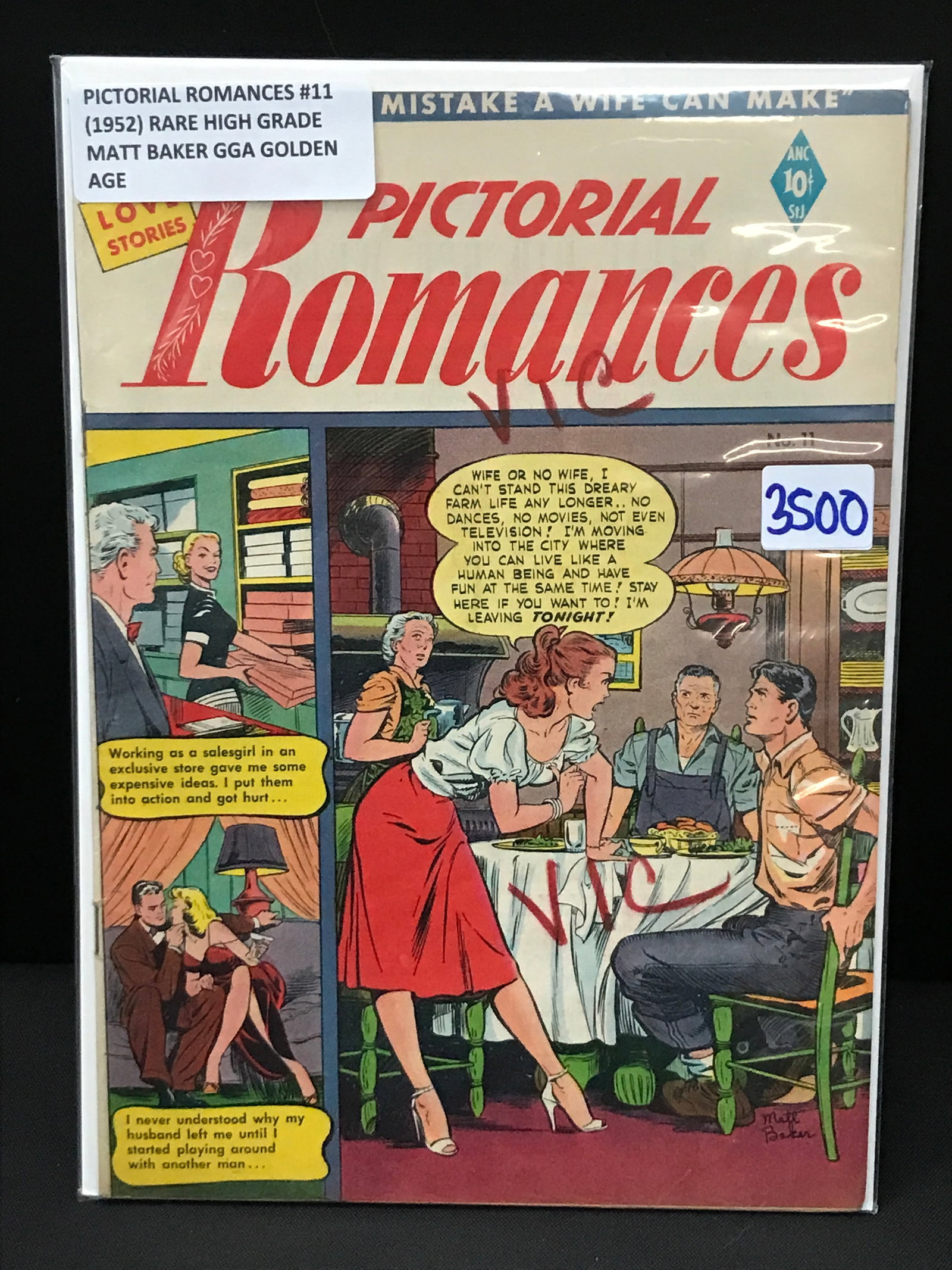 PICTORIAL ROMANCES #11 (1952): Prices are in Canadian dollars