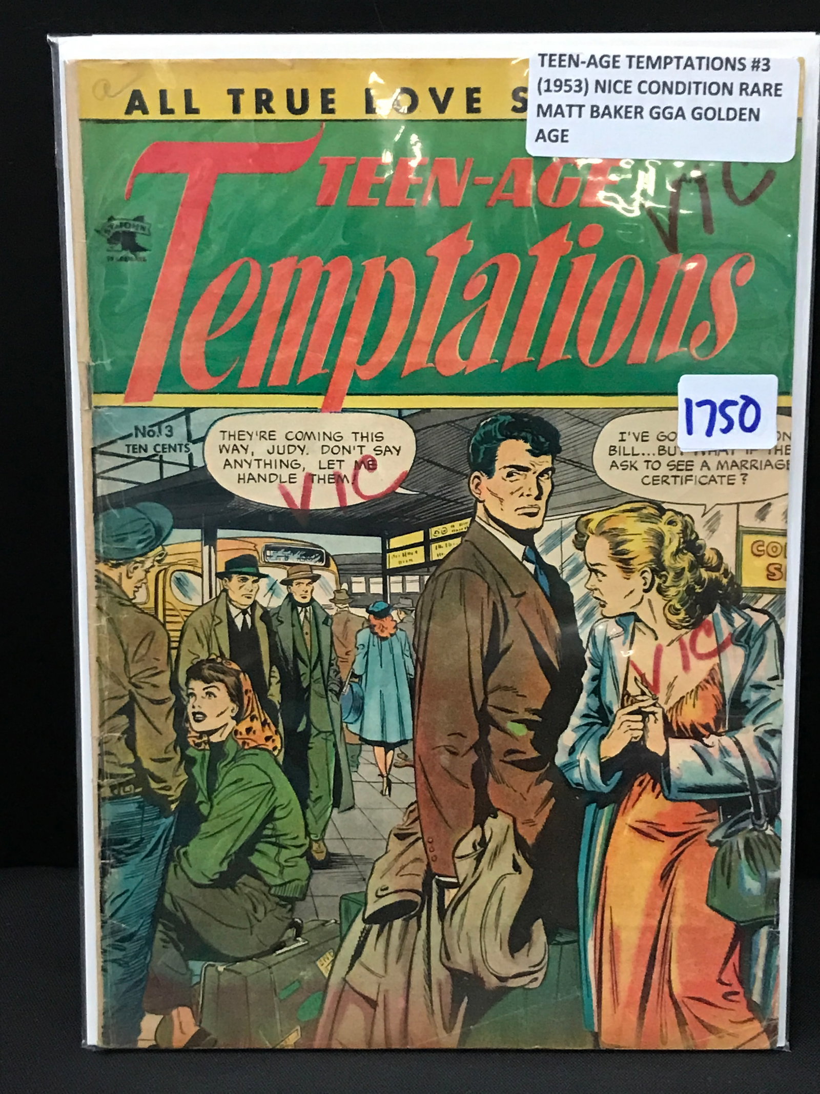 TEEN-AGE TEMPTATIONS #3 (1953): Prices are in Canadian dollars