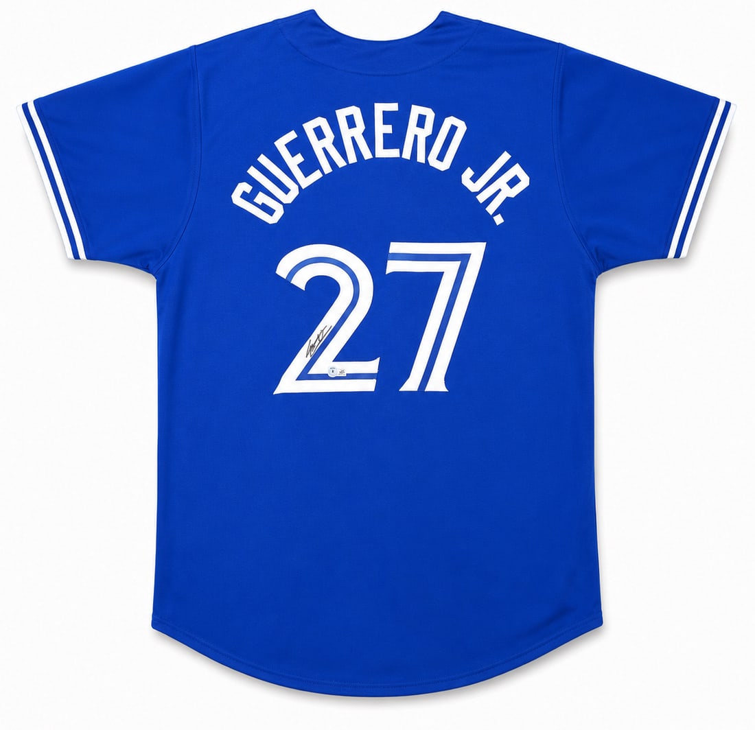 VLADIMIR GUERRERO JR SIGNED TORONTO BASEBALL JERSEY - BECKETT COA: Prices are in Canadian dollars