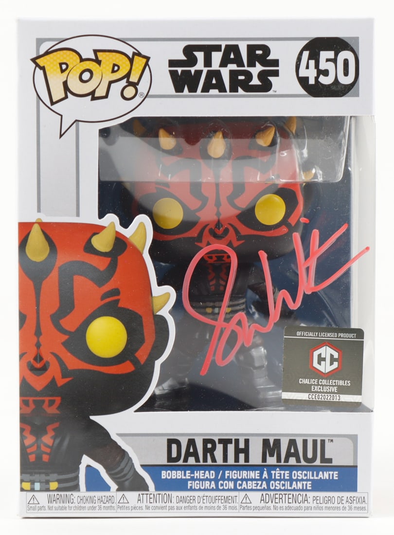 SAM WITWER SIGNED DARTH MAUL FUNKO POP - WWOC COA: Prices are in Canadian dollars