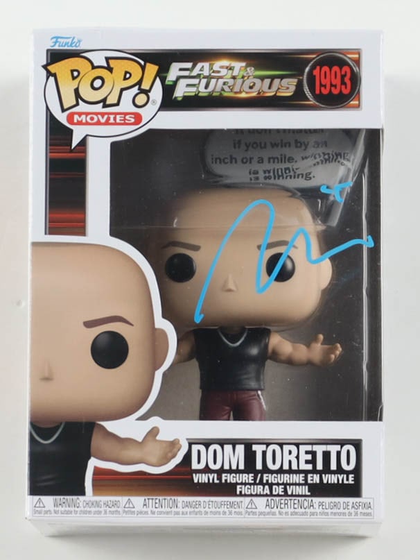 VIN DIESEL SIGNED DOM TORETTO FUNKO POP - BECKETT COA: Prices are in Canadian dollars