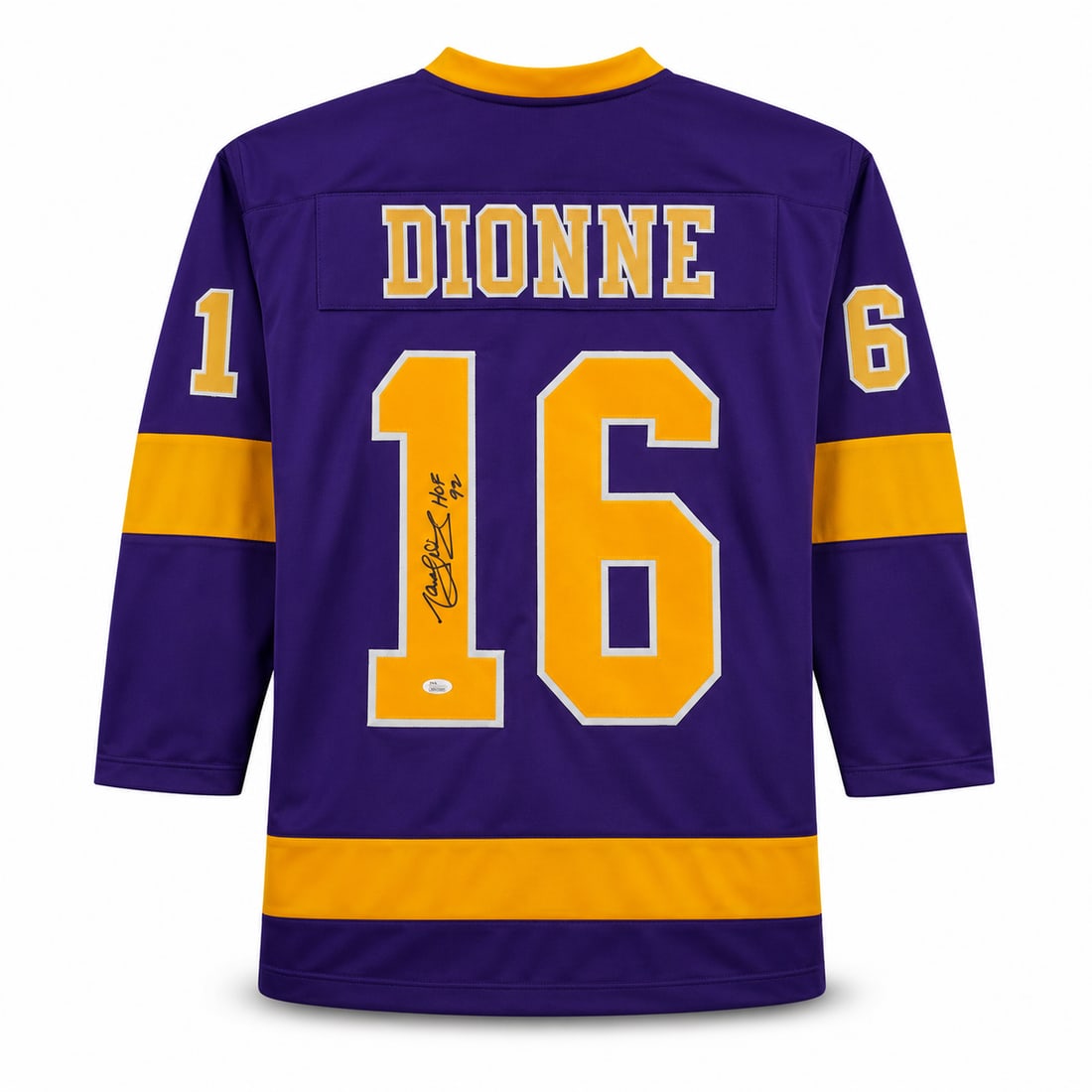 MARCEL DIONNE SIGNED LOS ANGELES HOCKEY JERSEY - JSA COA: Prices are in Canadian dollars