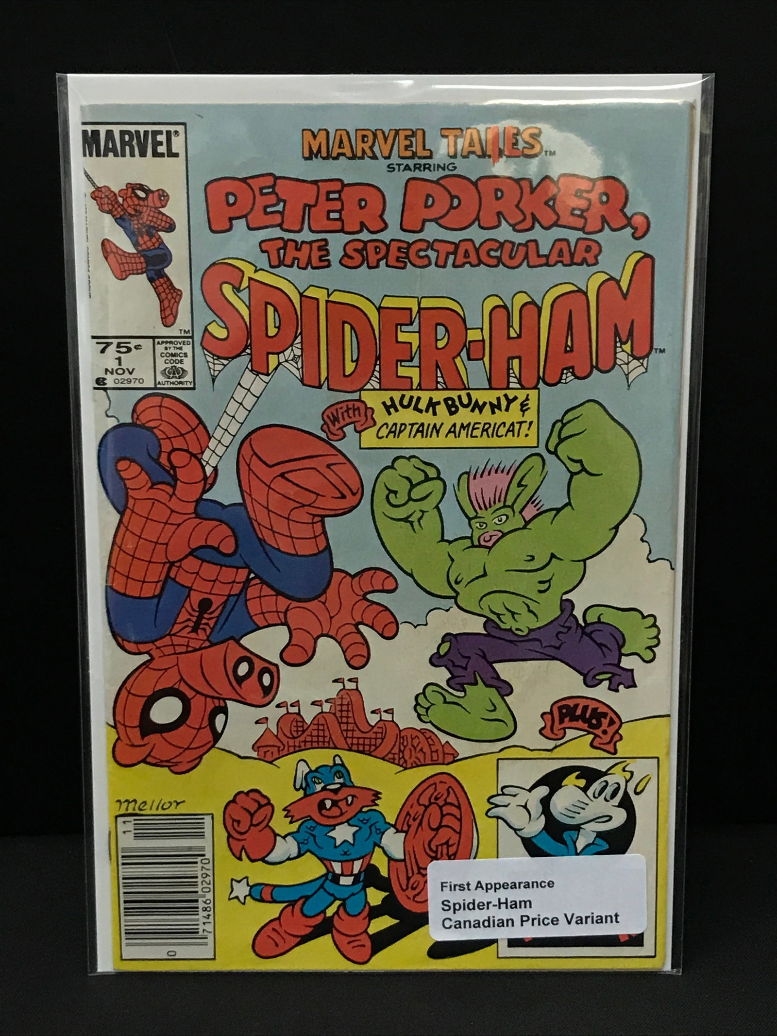 PETER PORKER THE SPECTACULAR SPIDER-HAM #1 1ST APP SPIDER-HAM CPV - MARVEL COMICS: Prices are in Canadian dollars