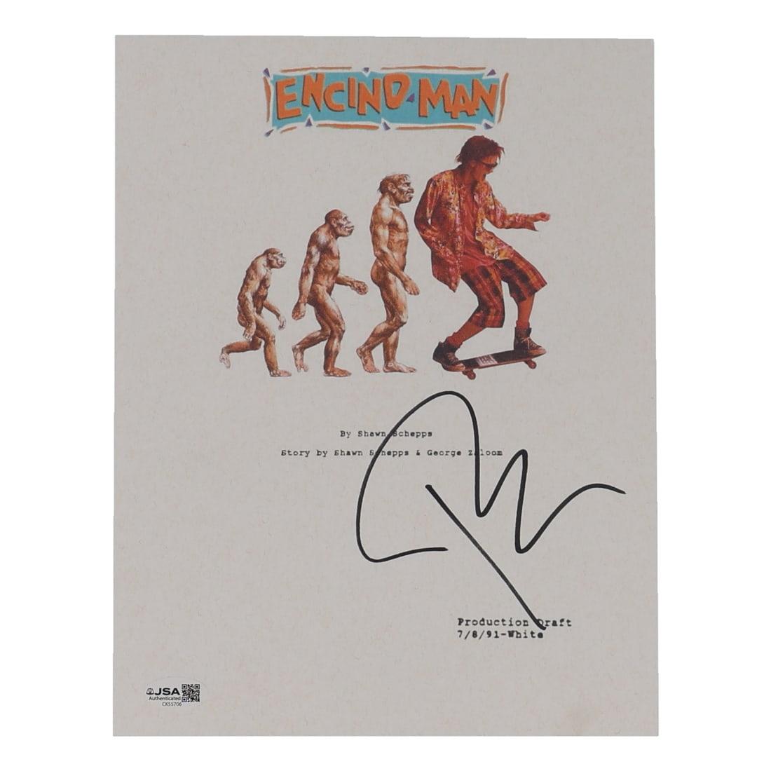PAULY SHORE SIGNED ENCINO MAN SCRIPT COVER - JSA COA: Prices are in Canadian dollars