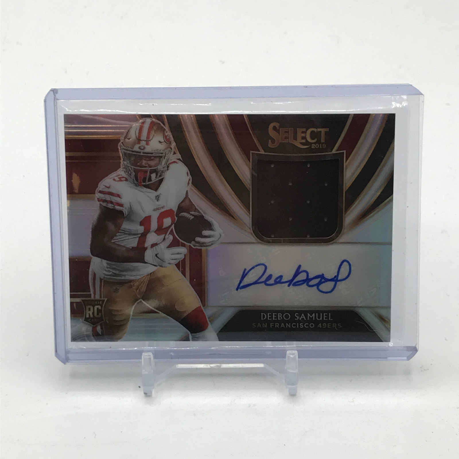 2019 PANINI SELECT FOOTBALL DEEBO SAMUEL SIGNED PATCH ROOKIE TRADING CARD 70/99: Prices are in Canadian dollars