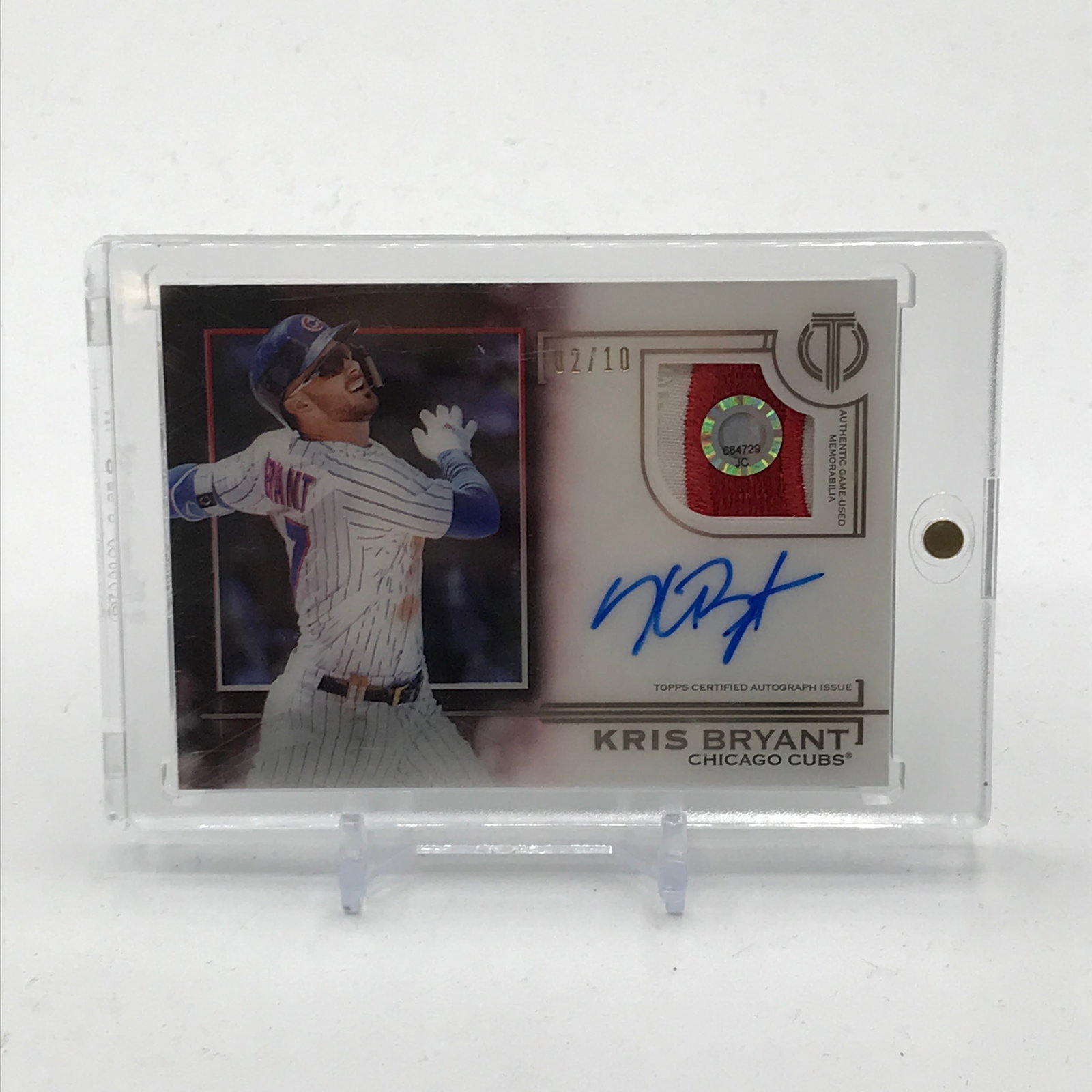 2019 TOPPS TRIBUTE BASEBALL KRIS BRYANT SIGNED PATCH TRADING CARD 02/10: Prices are in Canadian dollars