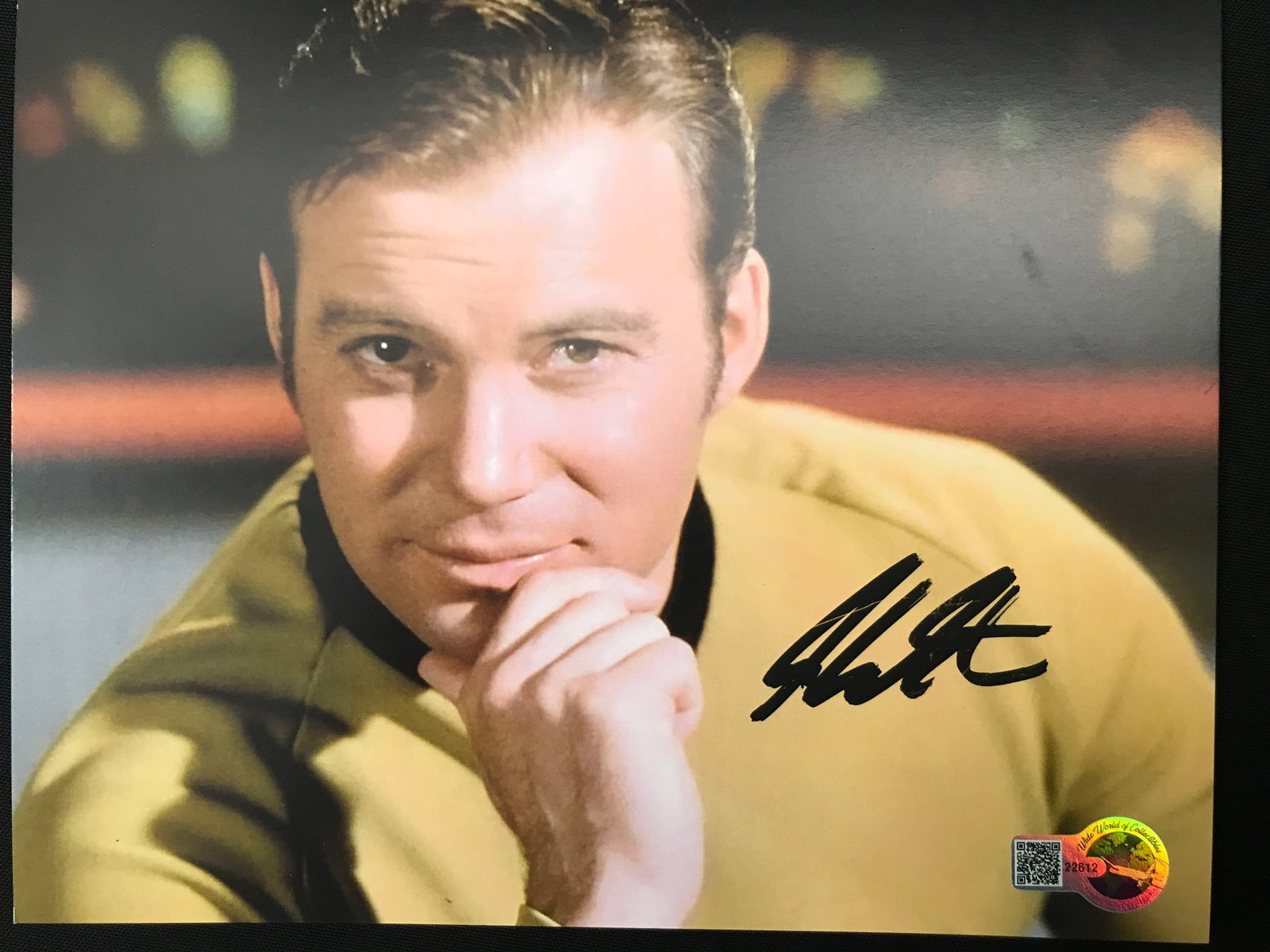 WILLIAM SHATNER SIGNED CAPTAIN KIRK STAR TREK 8X10 - WWOC COA: Prices are in Canadian dollars