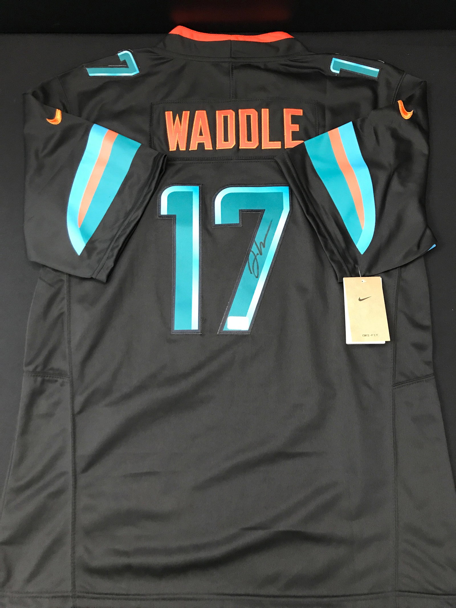 JAYLEN WADDLE SIGNED MIAMI DOLPHINS CUSTOM JERSEY - ELITE COA: Prices are in Canadian dollars