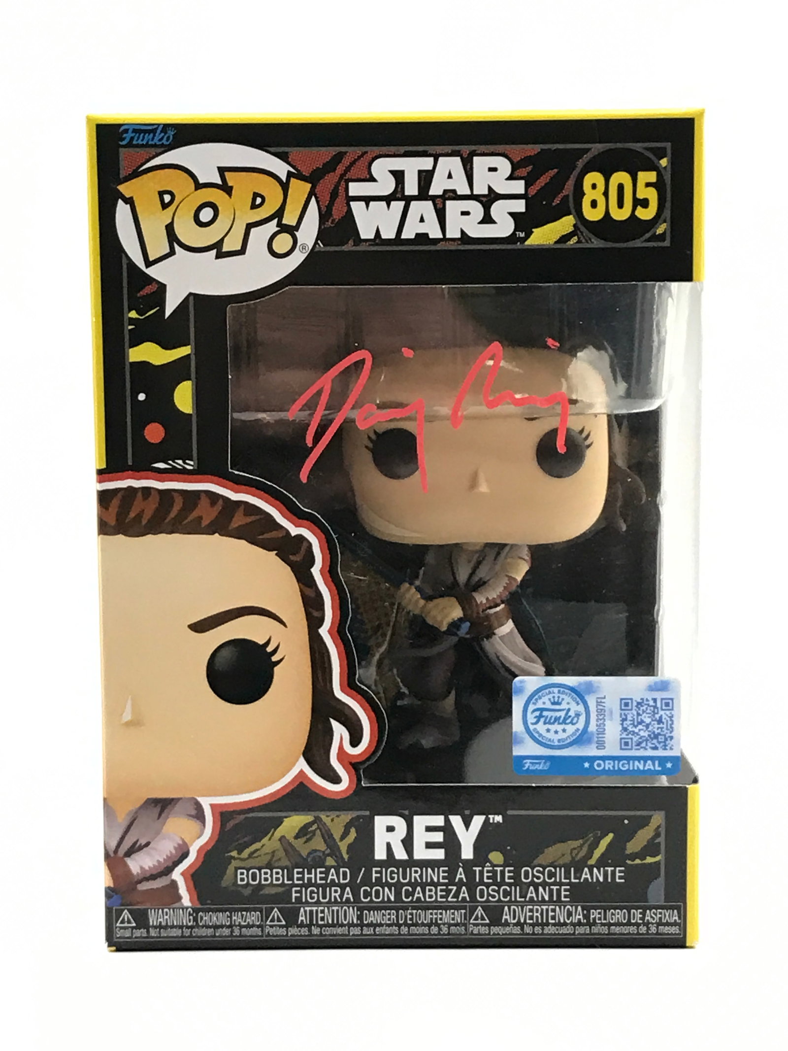 DAISY RIDLEY SIGNED REY STAR WARS FUNKO POP - KB COA: Prices are in Canadian dollars