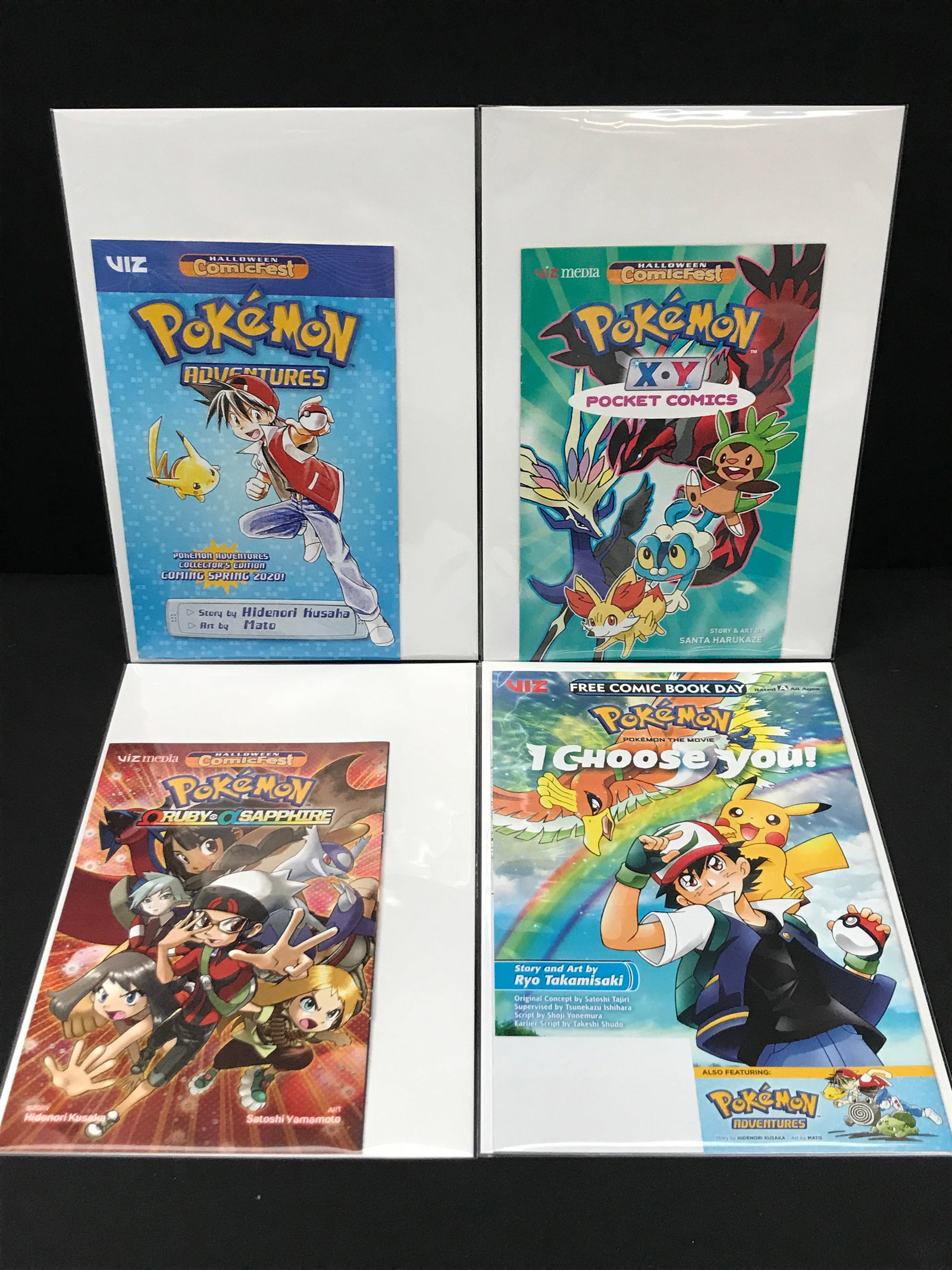 LOT OF 4 BOARDED AND BAGGED POKEMON COMICS - VIZ MEDIA: Prices are in Canadian dollars