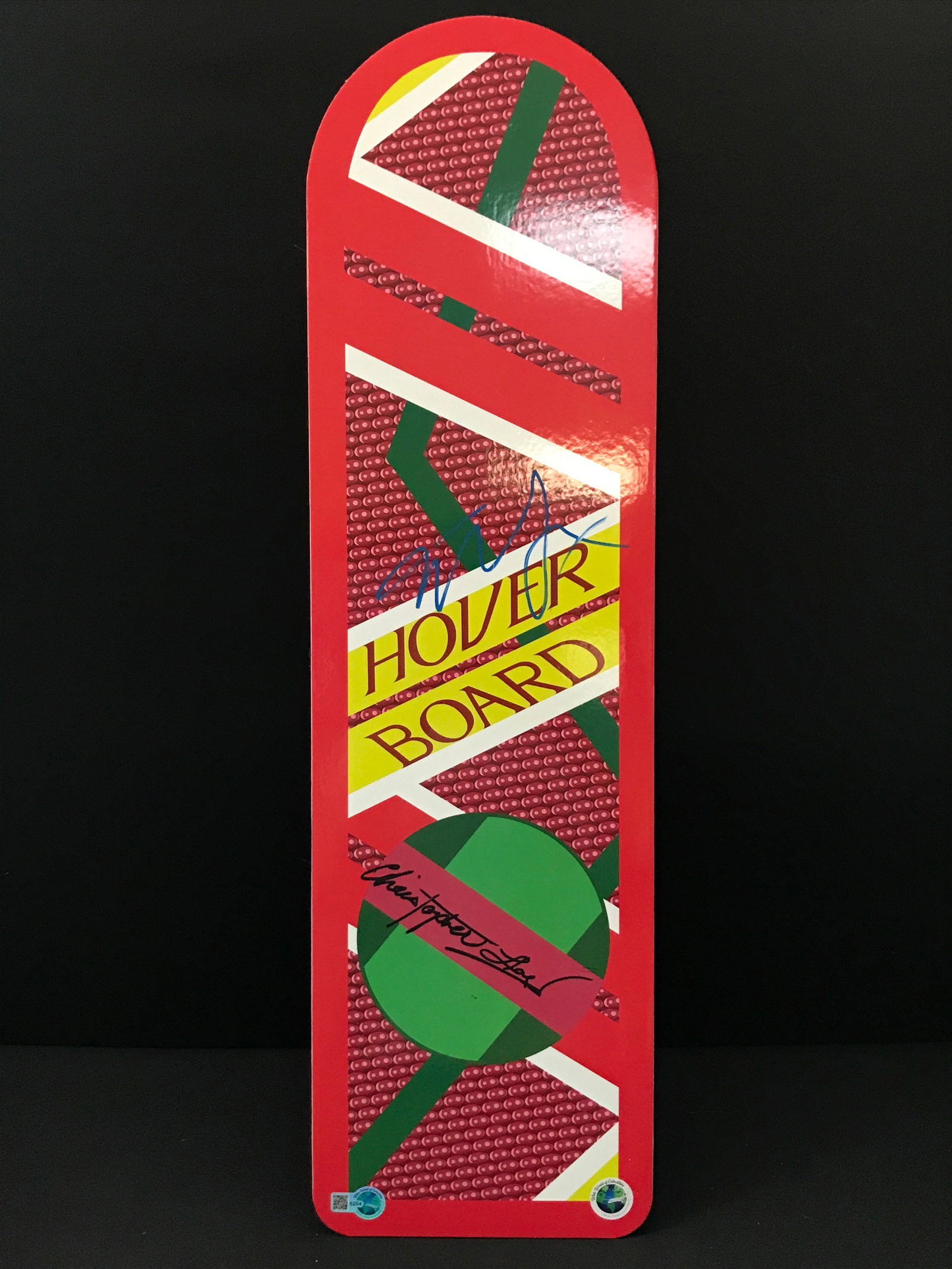 MICHAEL J FOX AND CHRISTOPHER LLOYD DUAL SIGNED BACK TO THE FUTURE HOVERBOARD - WWOC COA (1 of 2)
