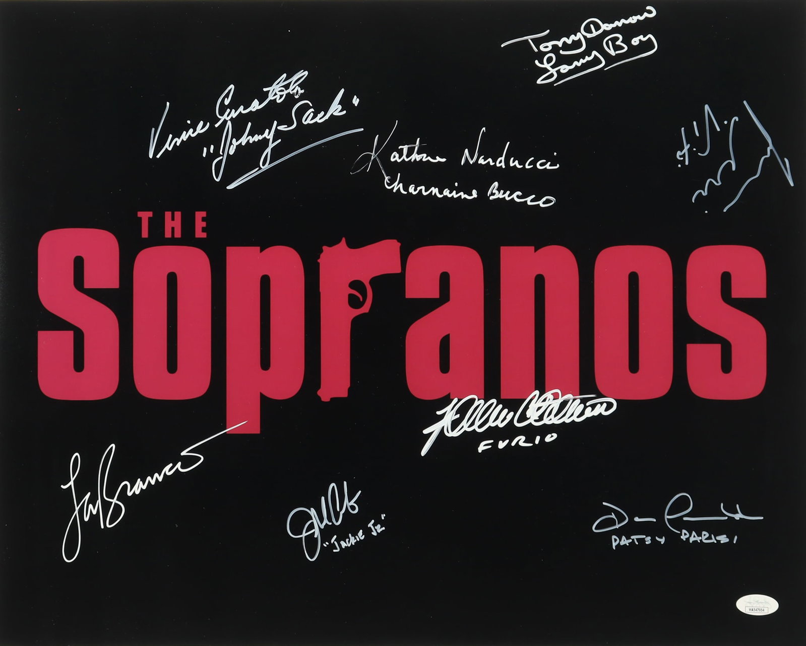 THE SOPRANOS CAST SIGNED 16 X 20 PRINT (16 X 20): Prices are in Canadian dollars