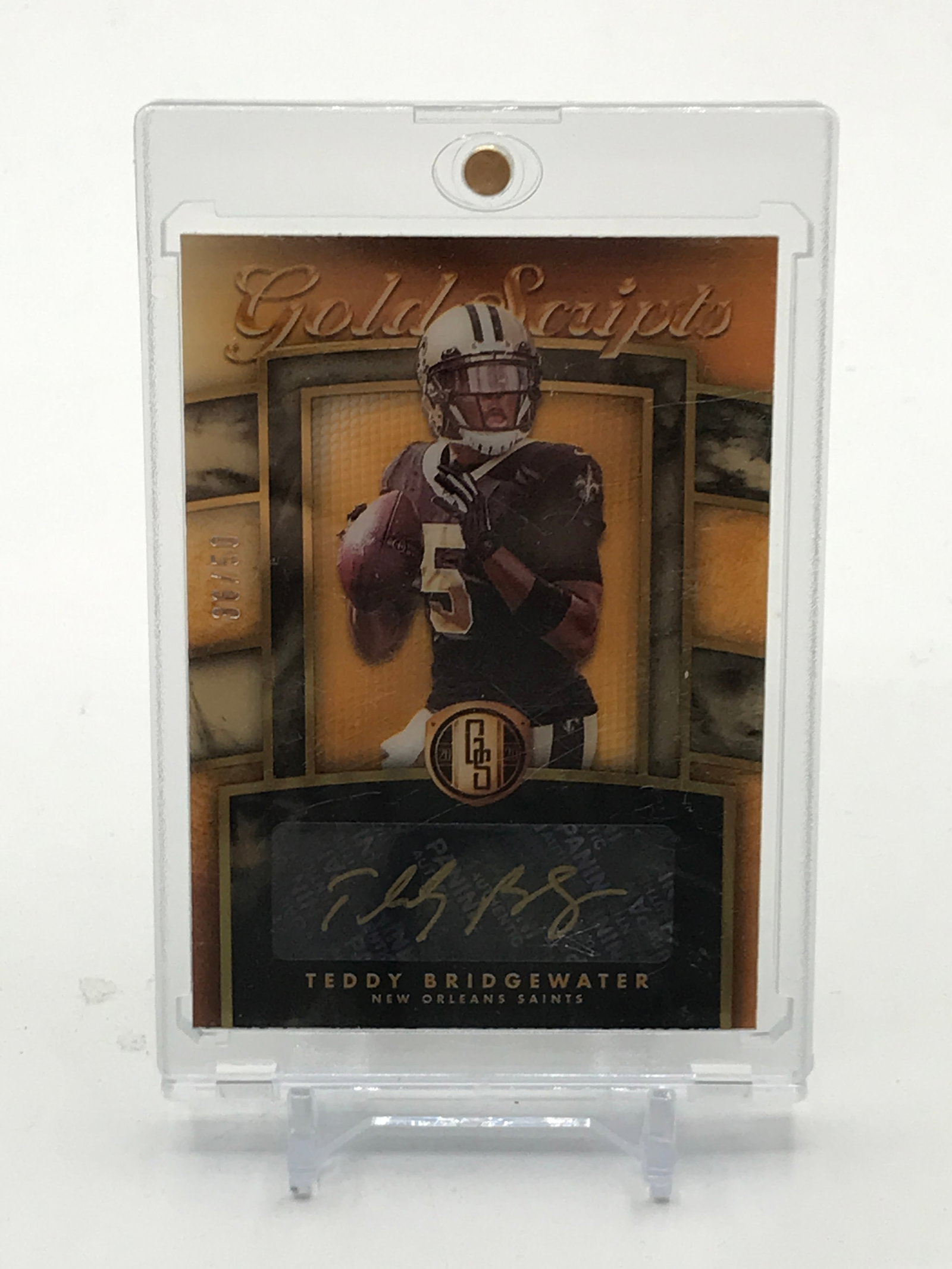 2020 PANINI GOLD STANDARD FOOTBALL TERRY BRIDGEWATER SIGNED TRADING CARD 36/50: Prices are in Canadian dollars