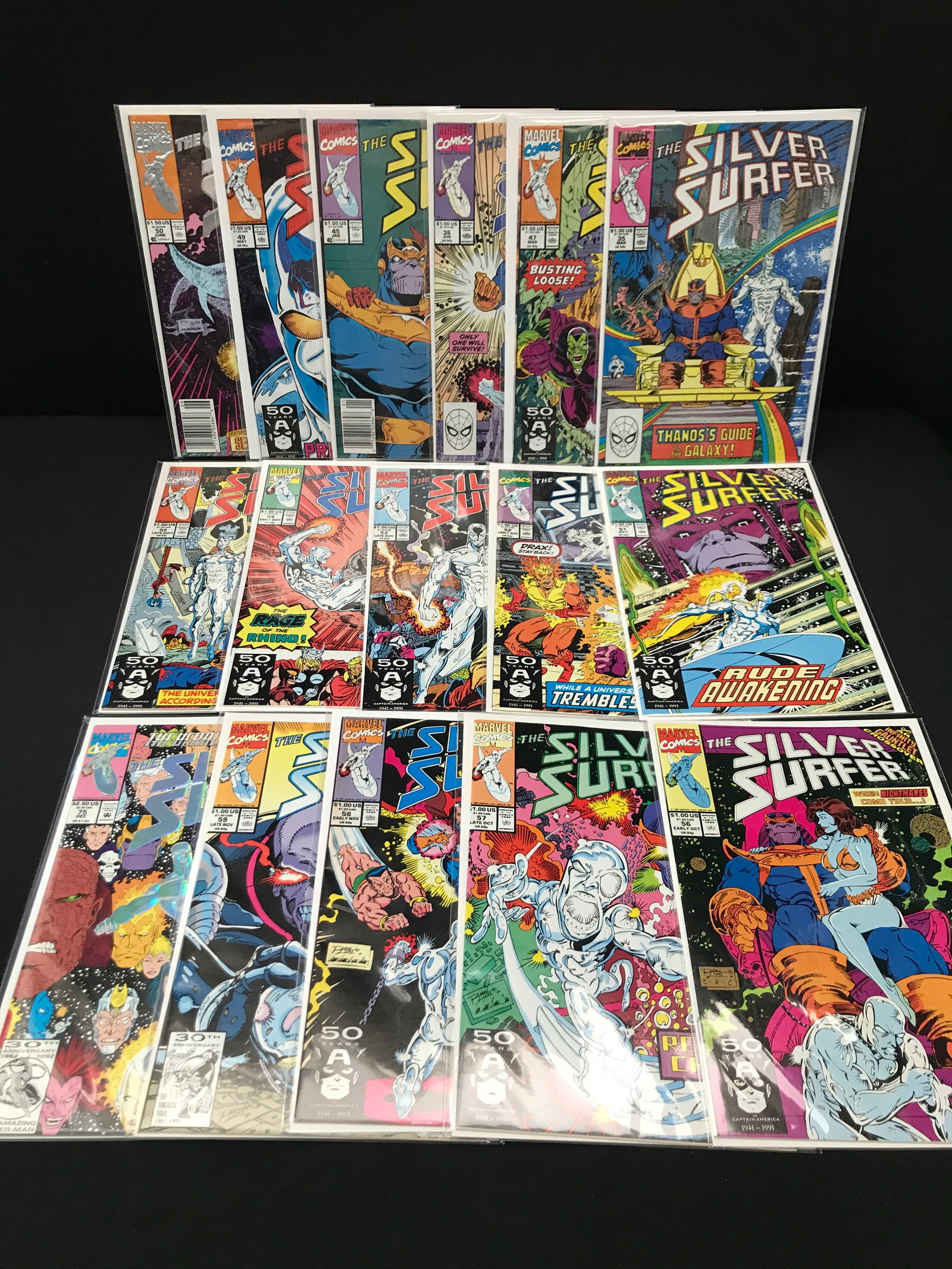 MARVEL COMICS SILVER SURFER COMIC BOOK LOT 16 COMICS: Prices are in Canadian dollars