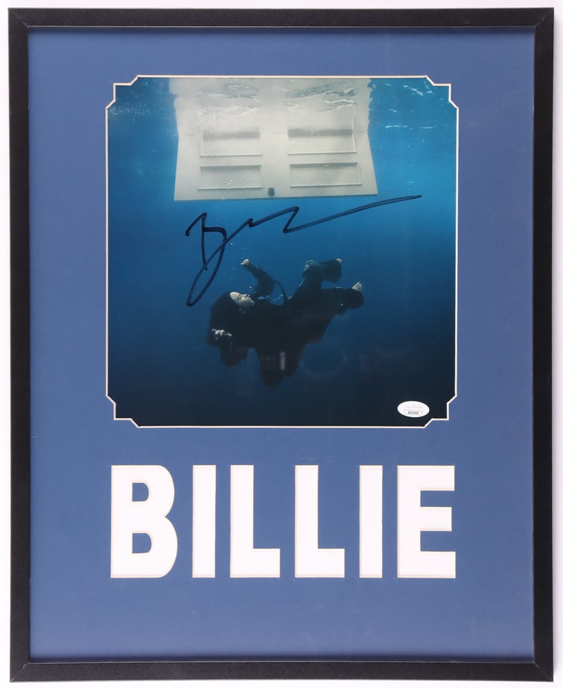 BILLIE EILISH SIGNED AND FRAMED PRESENTATION PIECE - JSA COA: Prices are in Canadian dollars