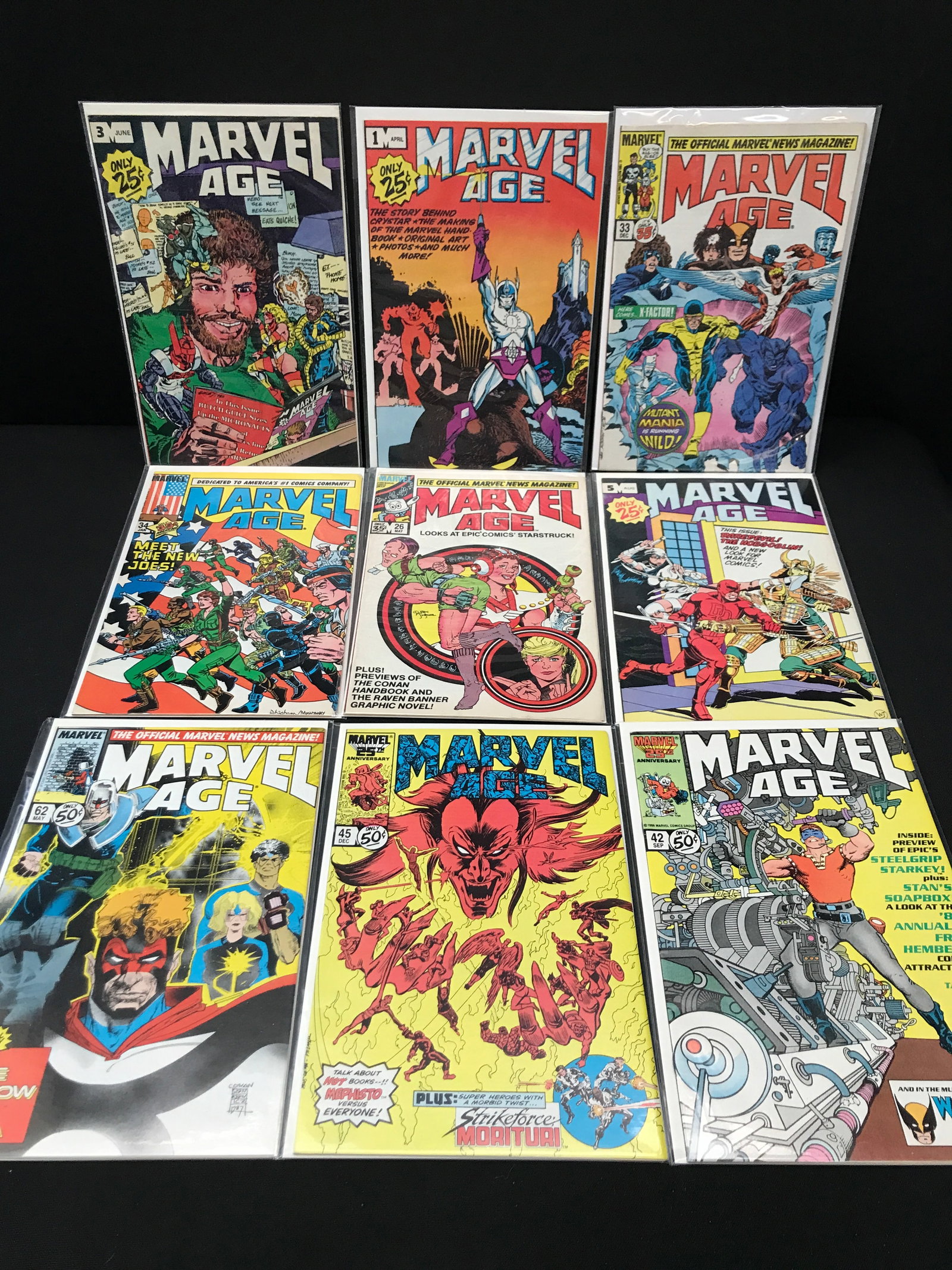 LOT OF 9 MARVEL AGE COMICS INCLUDING #1 - MARVEL COMICS (1 of 1)