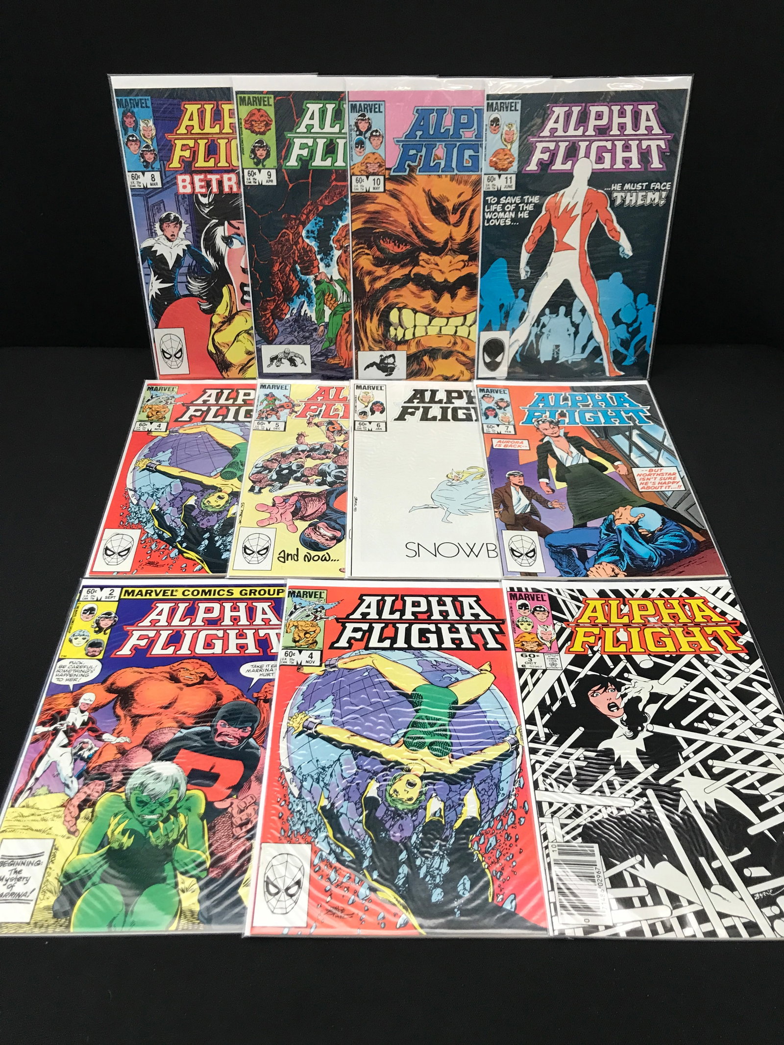 LOT OF 11 ALPHA FLIGHT COMICS - MARVEL COMICS: Prices are in Canadian dollars