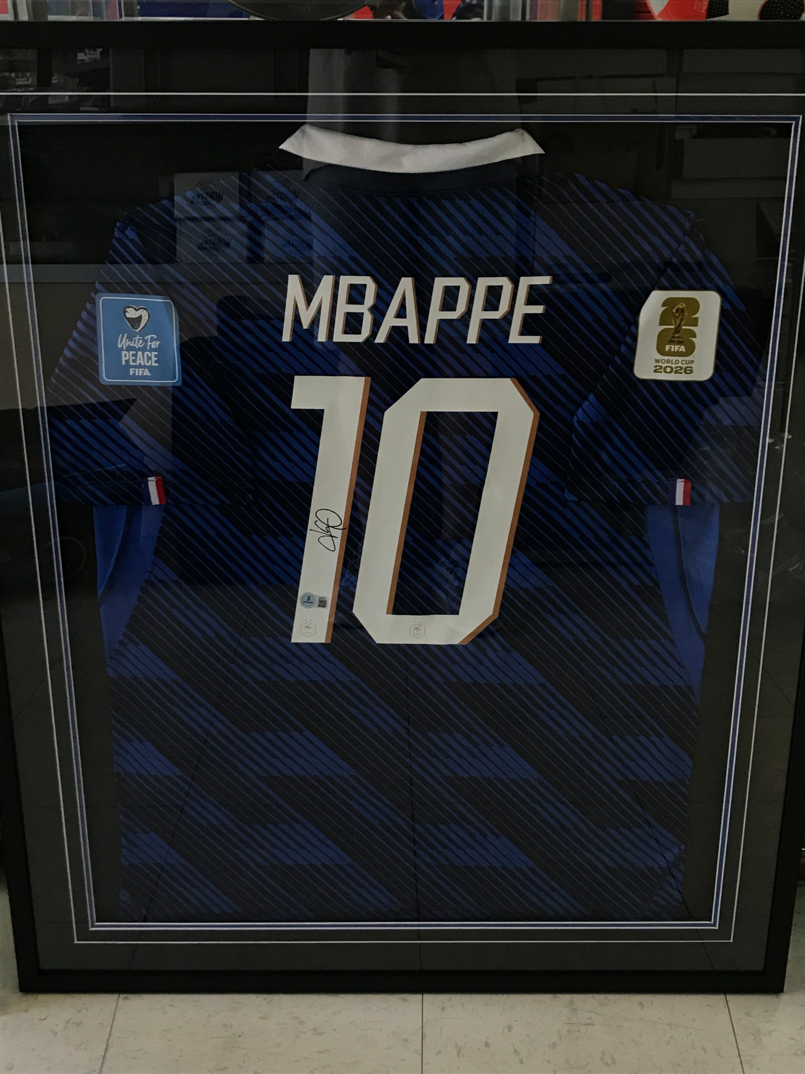 MBAPPE SIGNED AND FRAMED TEAM FRANCE SOCCER JERSEY - BECKETT COA: Prices are in Canadian dollars