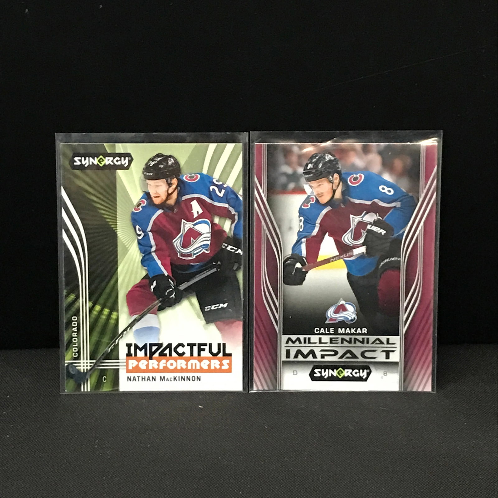 LOT OF 2 HOCKEY TRADING CARDS - MAKAR AND MCKINNON: Prices are in Canadian dollars