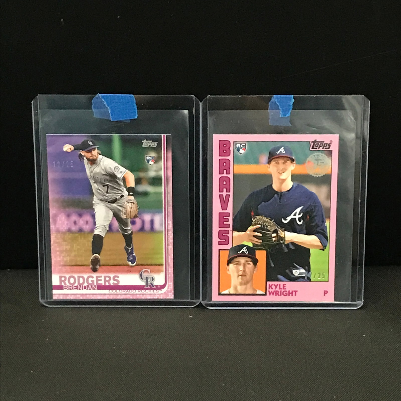 LOT OF 2 TOPPS ROOKIE BASEBALL TRADING CARDS /25: Prices are in Canadian dollars