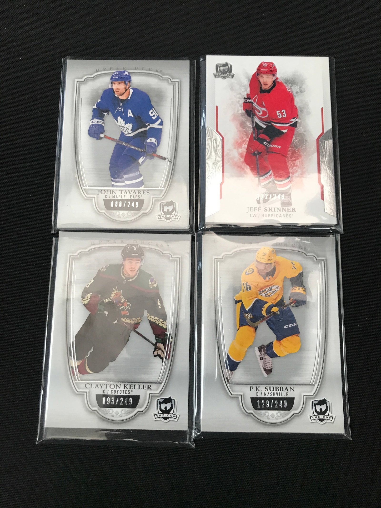 LOT OF 4 THE CUP HOCKEY TRADING CARDS /249: Prices are in Canadian dollars