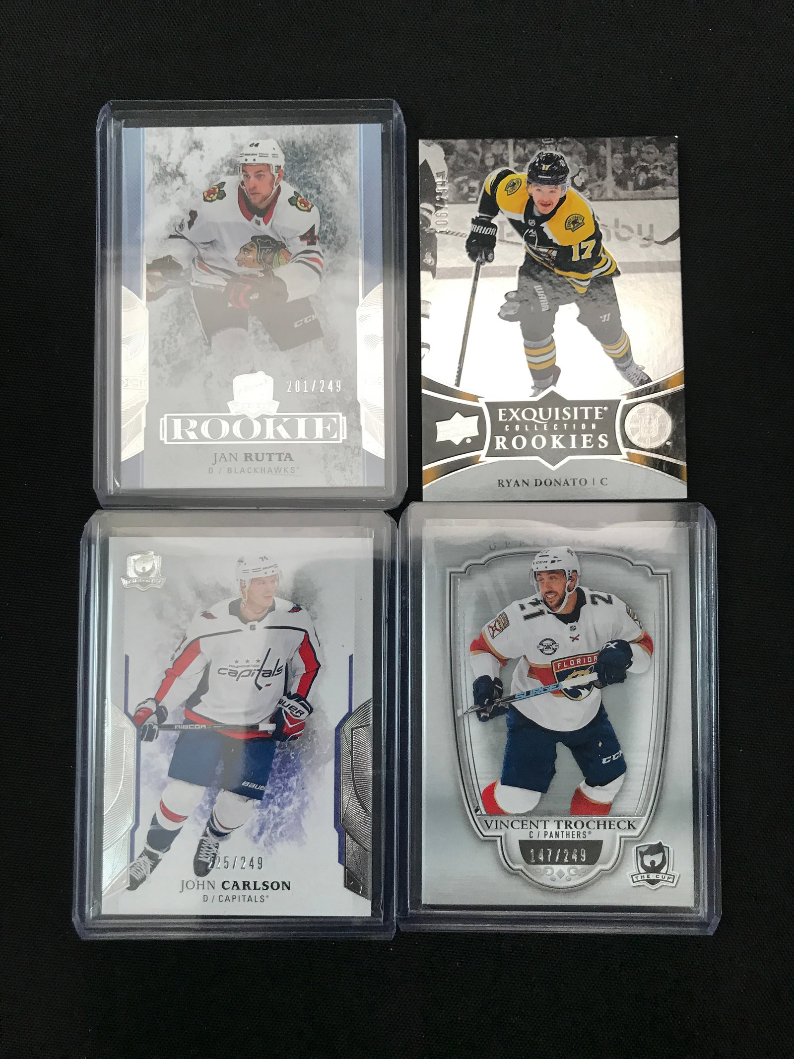 LOT OF 4 HOCKEY TRADING CARDS - INCLUDING 3 THE CUP: Prices are in Canadian dollars