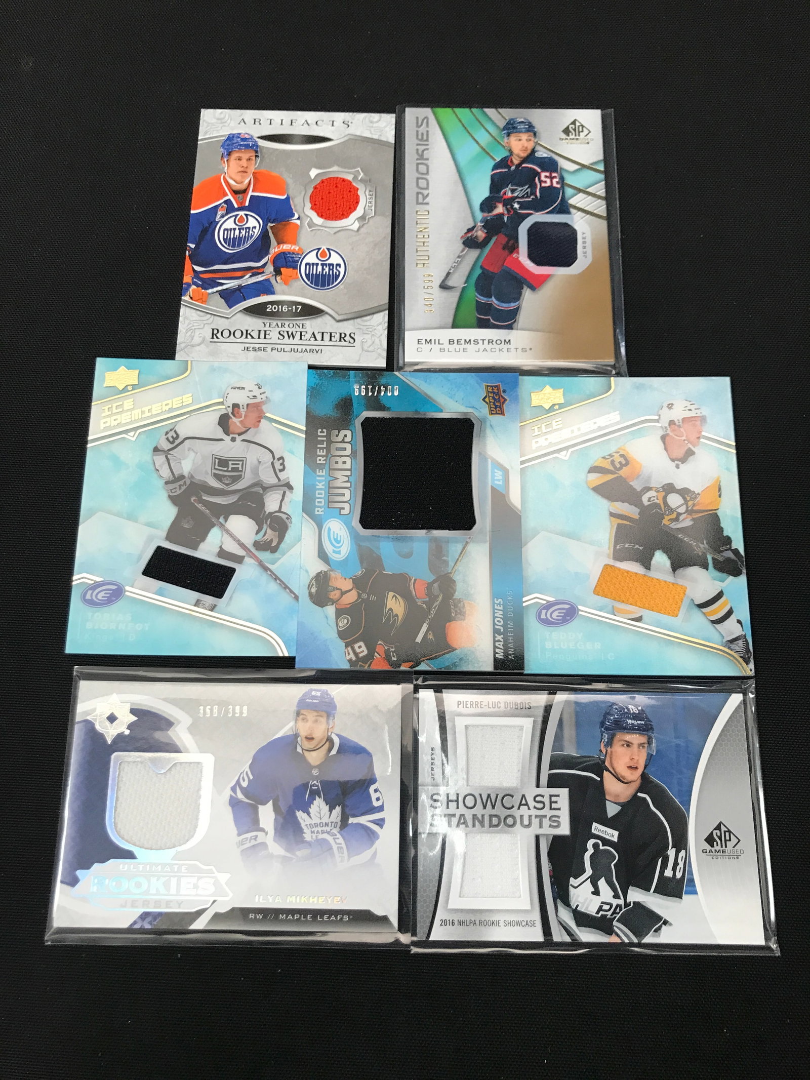 LOT OF 6 UPPER DECK PATCH TRADING CARDS INCLUDING SEVERAL ROOKIES: Prices are in Canadian dollars